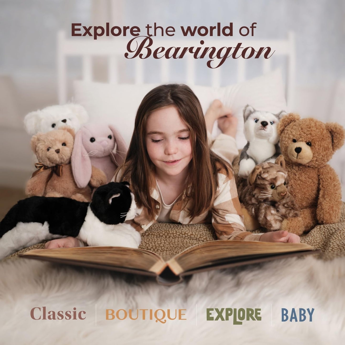 Bearington Doodles Labradoodle Plush Stuffed Animal Puppy Dog, 13"