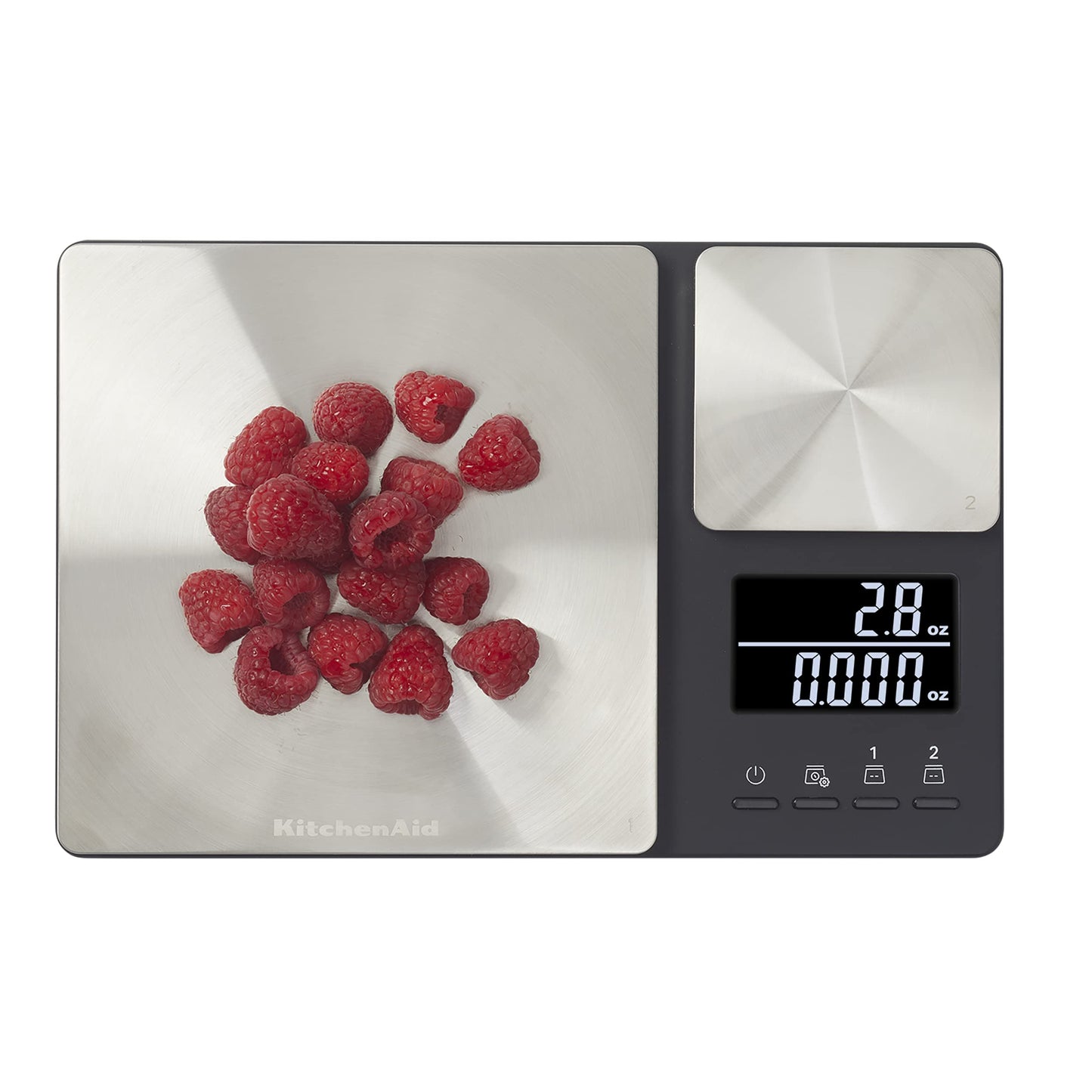 KitchenAid - Digital Kitchen Scale, Dual Platform 11 lb Capacity Food Scale for Baking & Cooking, Precision Weight Scale with Easy Read Display & Compact Durable Design (Black)