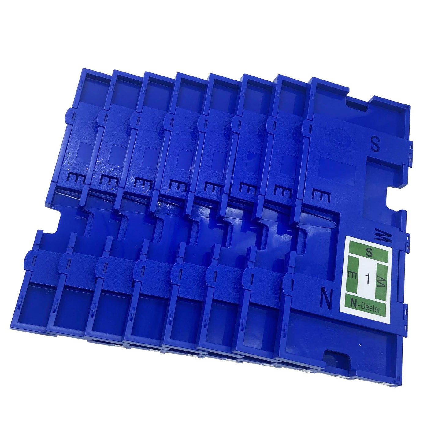 8PCS Bridge Game Duplicate Boards,Bridge Kit for Bridge Cards Game, Each Boards Includes Directions(S N W E),Board Number,Dealer,Suit for Party,Traveling,Camping (Dark Blue)