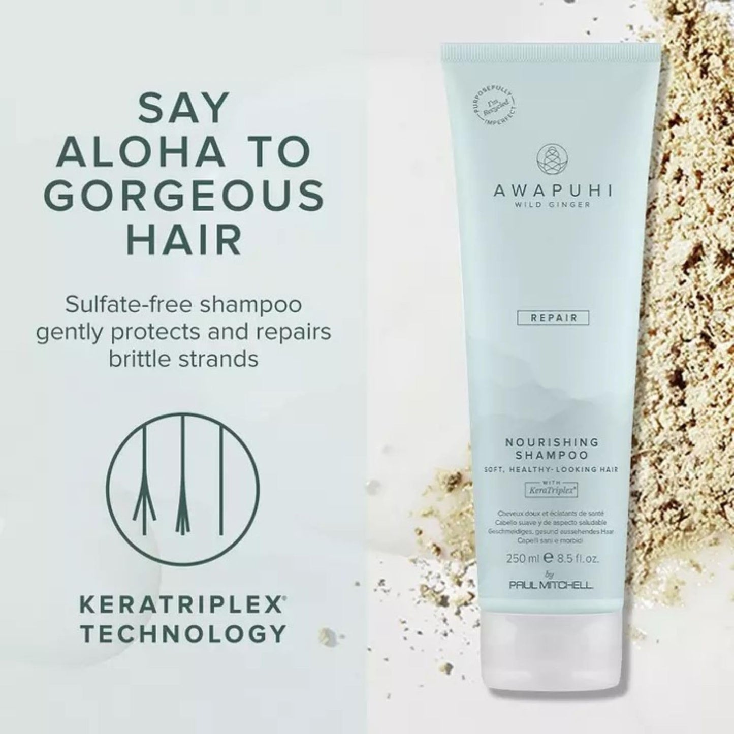 Awapuhi Wild Ginger by Paul Mitchell Nourishing Shampoo, Ultra Rich, Color-Safe Formula, For Dry, Damaged + Color-Treated Hair, 1L
