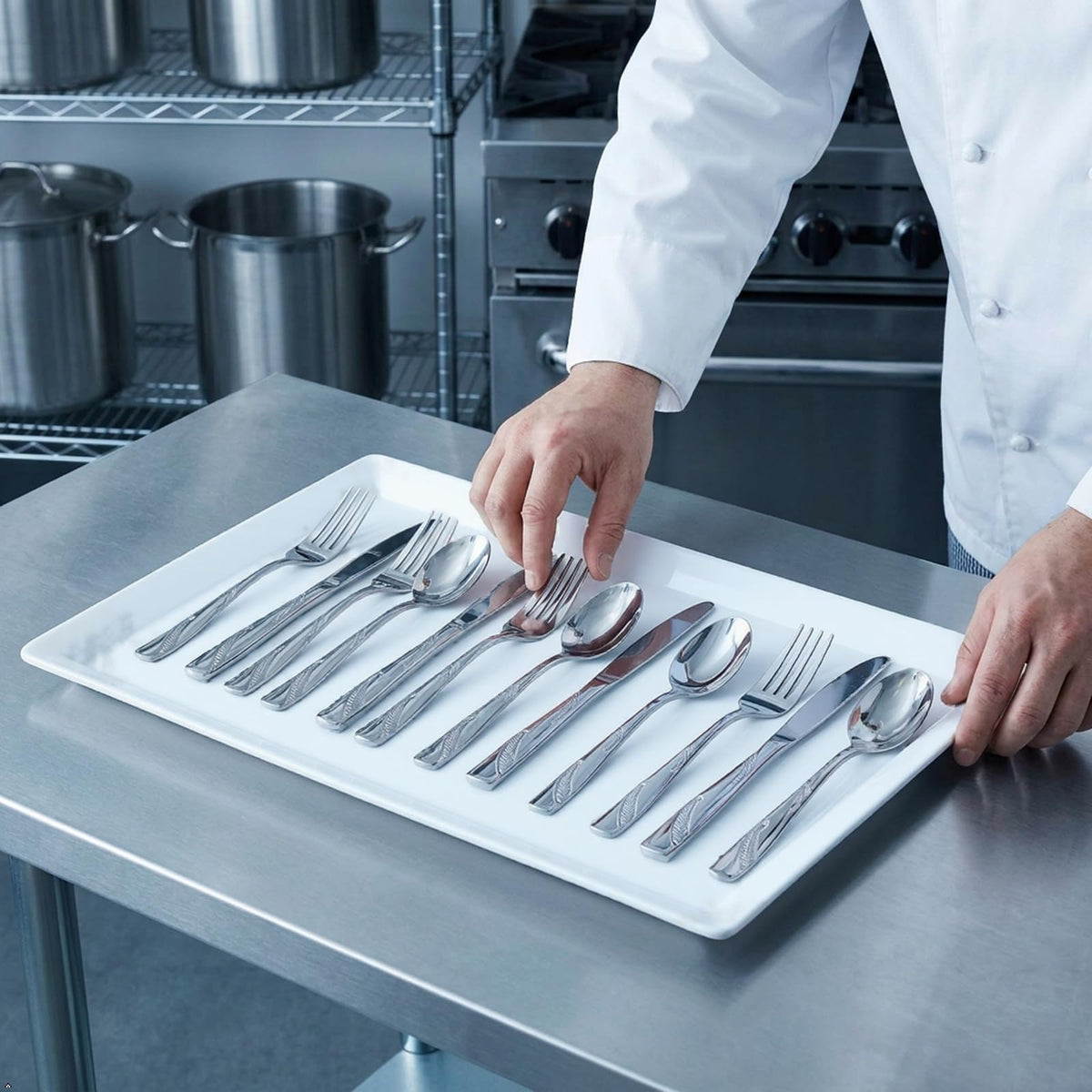 Nicesh 80-Piece Stainless Steel Flatware Cutlery, Service for 16