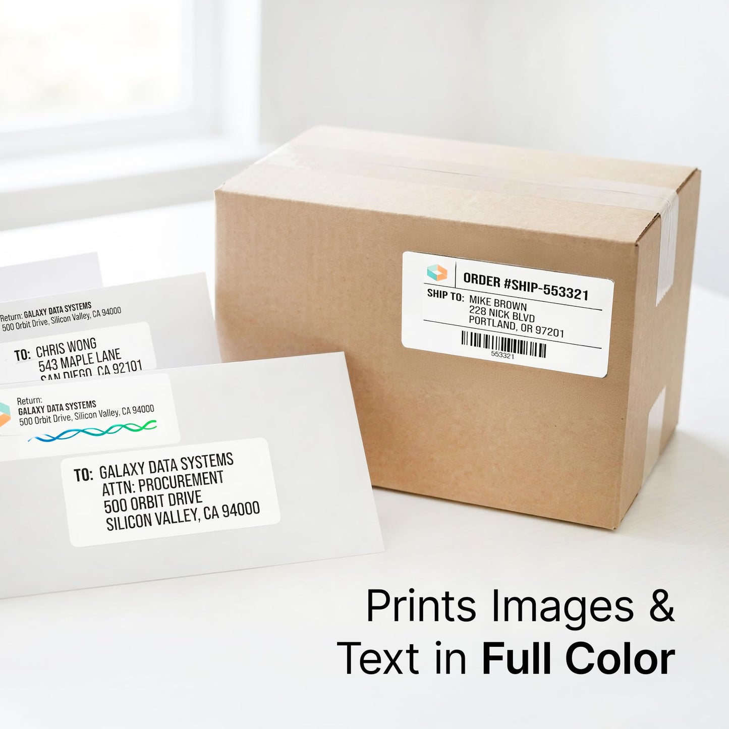 4" X 1 1/3" Matte White Printable Labels Compatible with Inkjet and Laser Printers - 250 Sheets, 3500 Total Paper Stickers for Addresses, Mailing, and Barcodes - Spartan Industrial Template R018