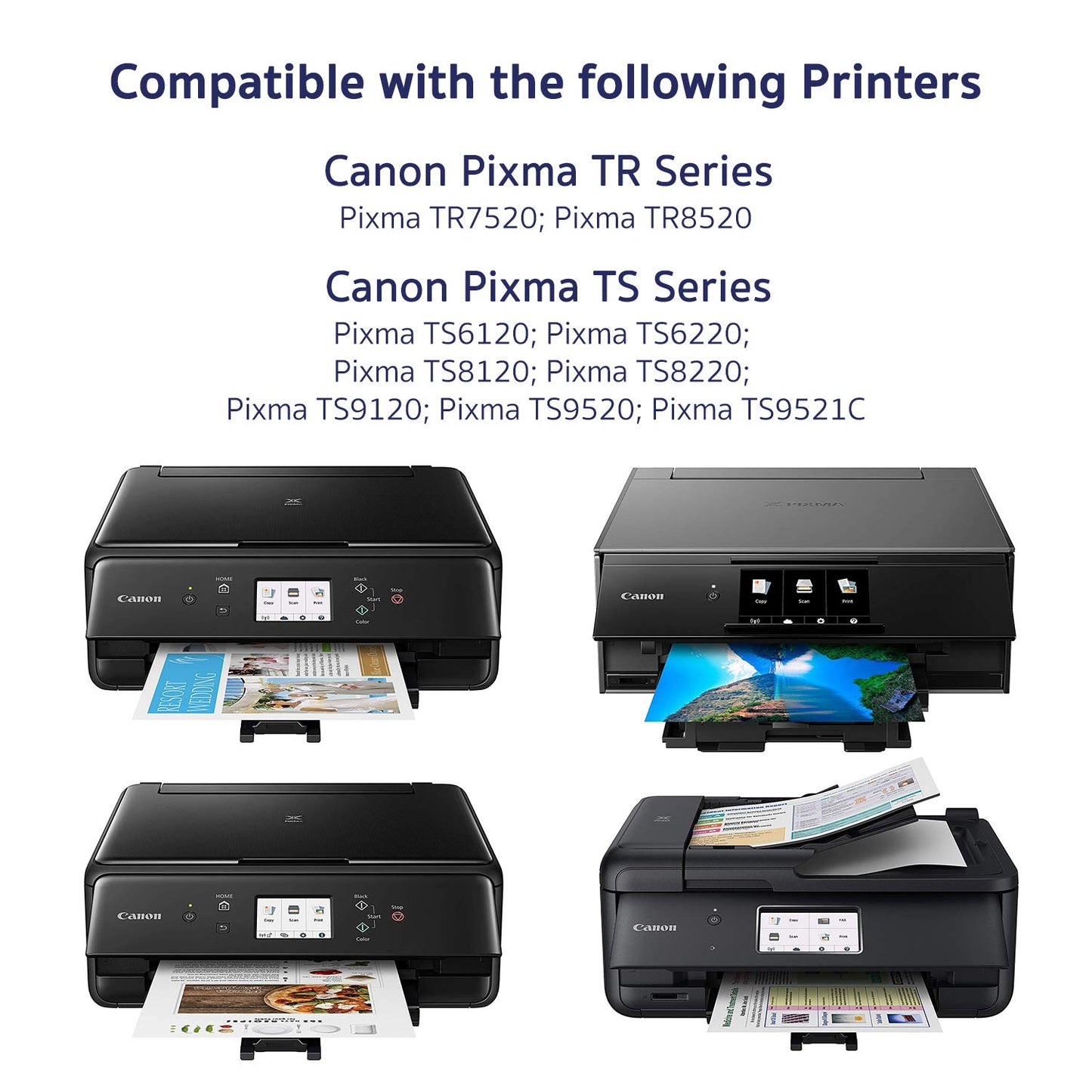 Arthur Imaging Compatible Canon Ink cartridges 280 and 281 Replacement PGI-280XXL CLI-281XXL PGI 280 XXL CLI 281 XXL PIXMA TR7520 TR8520 TS6120 TS6220 TS8220 TS9120 TS9520 TS9521C Printer (5 Pack)