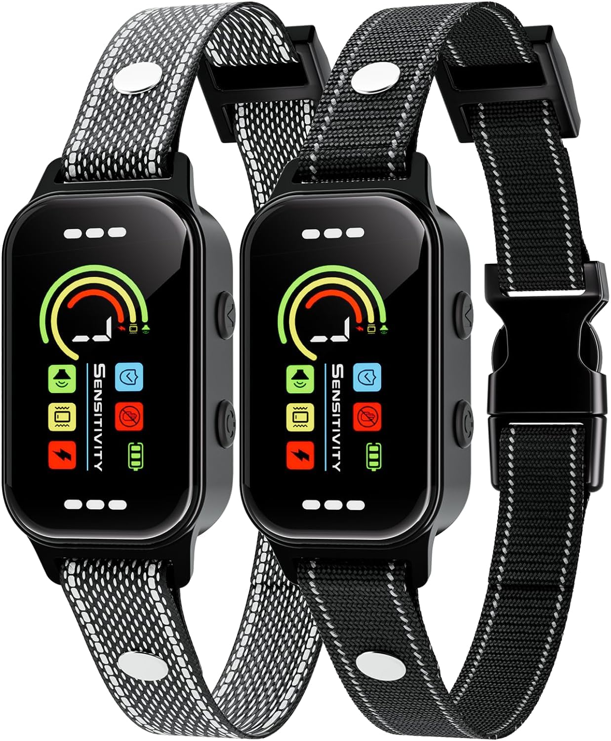 Heijace 2 Pack Dog Bark Collar, Bark Collar for Small, Medium, Large （8-120 lbs）Dogs- Smart Rechargeable Anti-Barking Training Collar with 7 Adjustable Sensitivity-Bark Shock Collar with Beep Vibratio