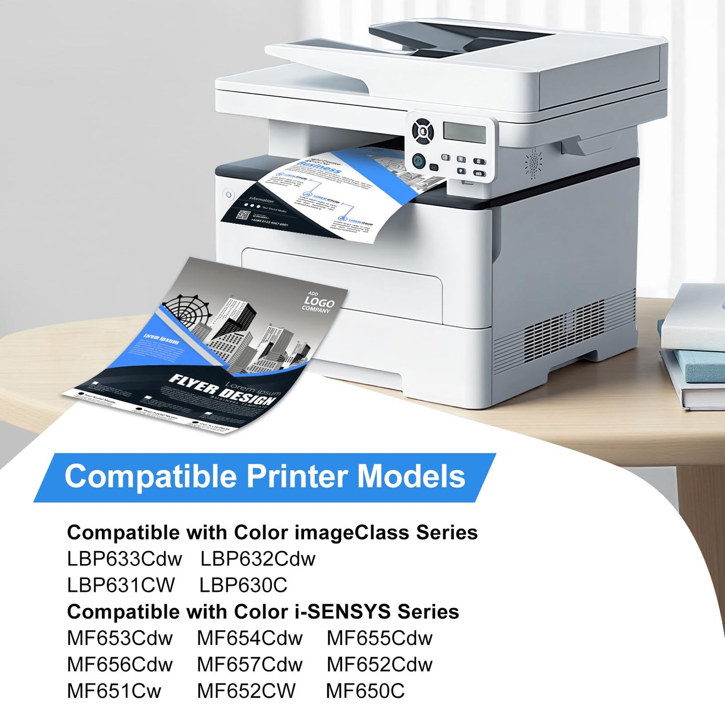 HenceBuy Compatible Canon 067H 067 Toner Cartridge Set for Canon CRG-067H 067H 067 Work with Color ImageClass MF656Cdw LBP632Cdw MF654Cdw MF653Cdw LBP633Cdw MF650C LBP630C MF652Cw - 4 Pack