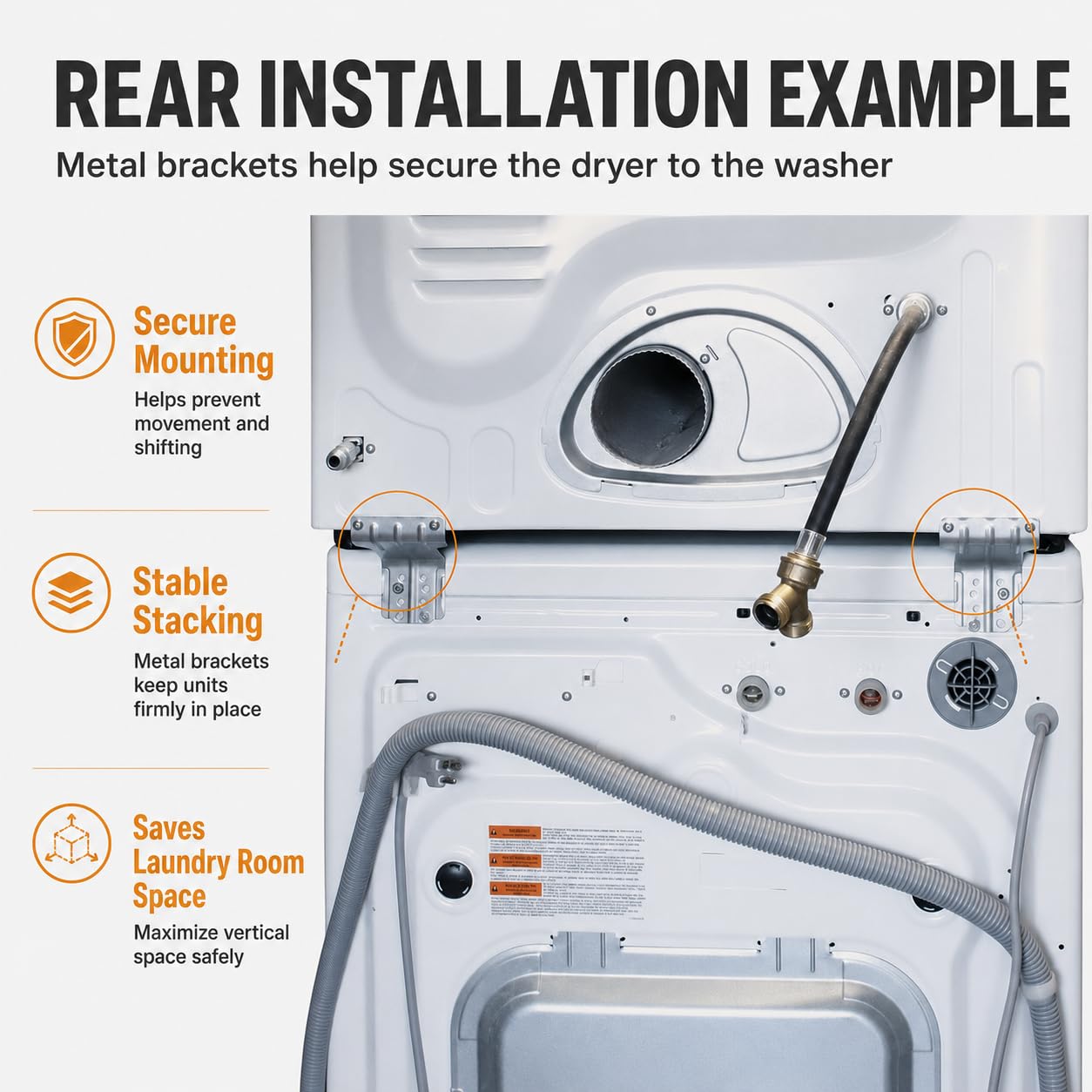 Swess SKK-8K Stacking Kit for Samsung 27 Inch Front Load Washer and Dryer Replace for SKK-8A, SKK-7A, SK-5A, SK-5AXAA