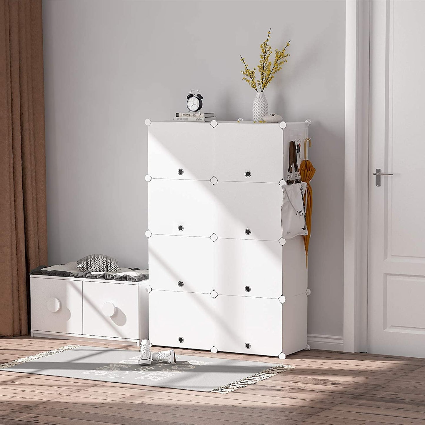 Shoe Rack, 6 Tier Shoe Storage Cabinet 24 Pair Plastic Shoe Shelves Organizer for Closet Hallway Bedroom Entryway
