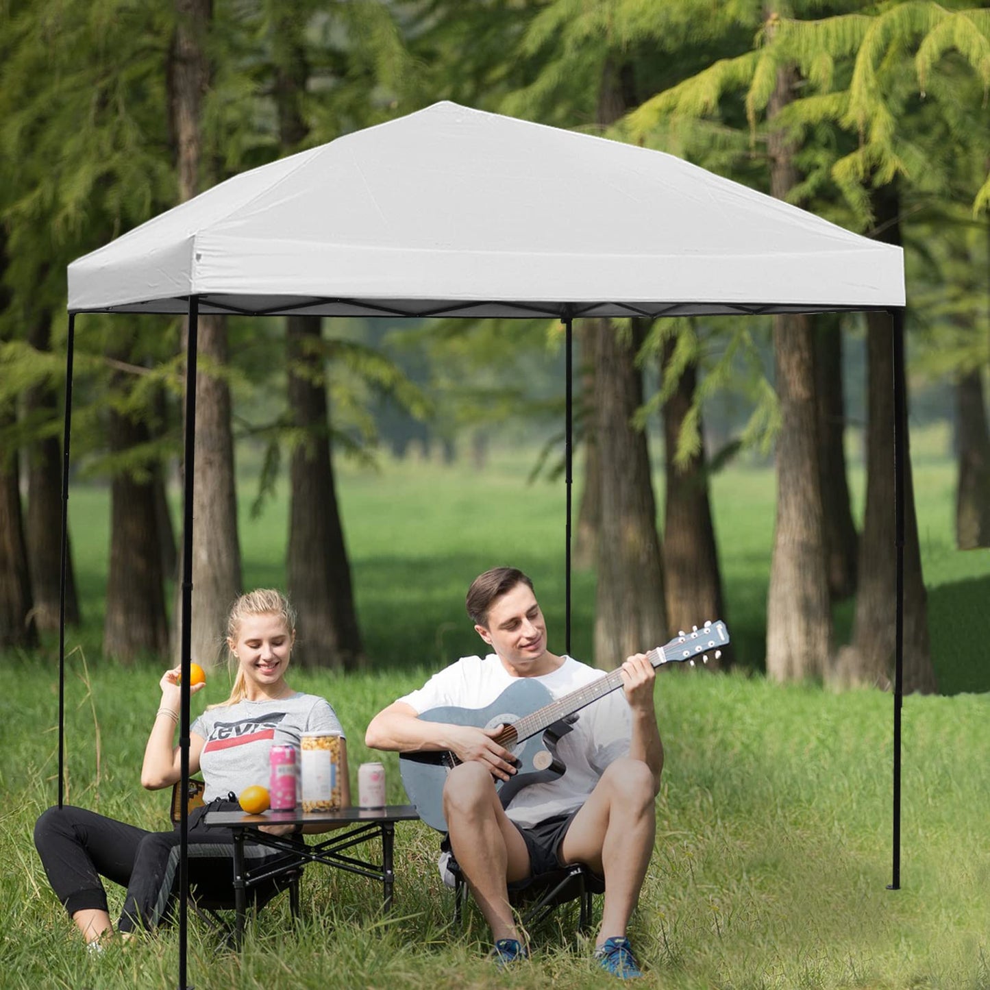 Replacement Canopy Top, 8' x 8' Pop-Up Cover for Canopy Straight Leg Tent Cover for Outdoor Garden Patio Camping Sun Shade (1pc Top Cloth Only) White