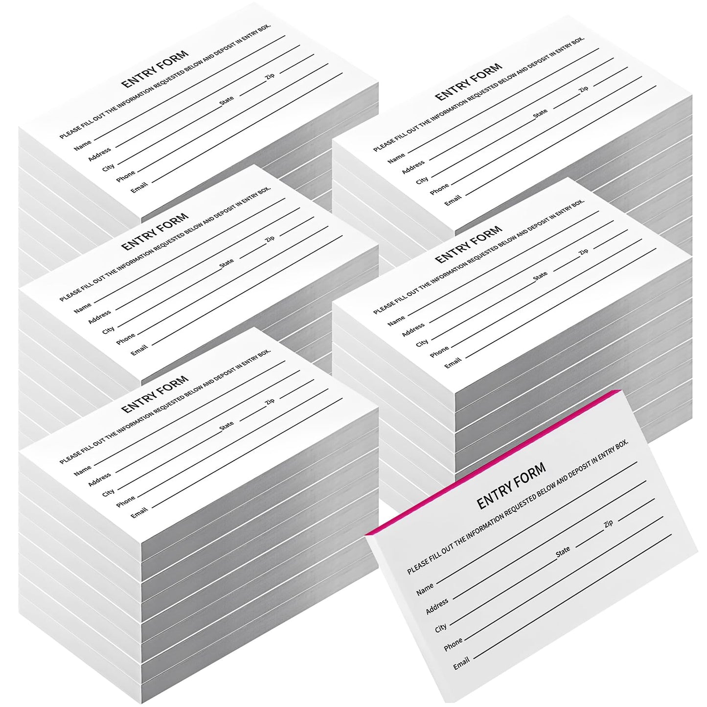 4000Pcs Raffle Ticket Sheets, 3x5 Inch Blank Entry Forms Direct Raffle Tickets Enter to Win Tickets Entry Form Name, Phone, Email for Contests School Events Network Marketing