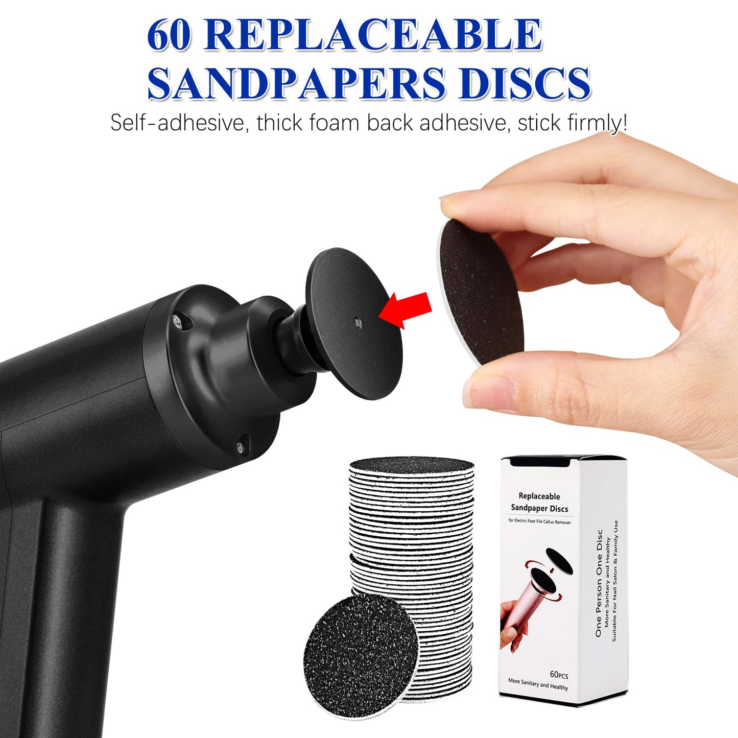 Callus Remover for Feet 4500rpm, Professional Electric Foot Callus Remover Adjustable Speed Foot File Electric Foot Sander Grinder Pedicure Tool Women Men Use (Black)