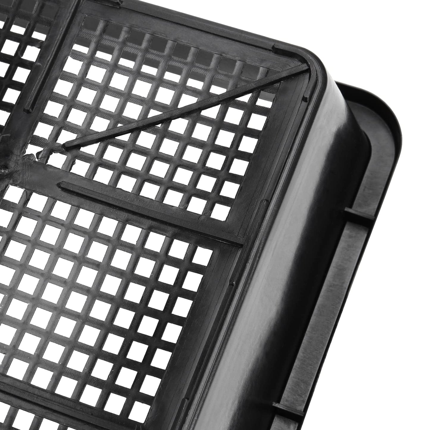 SINJEUN 15 Pcs 15 x 12 in Black Plastic Seedling Trays, Plant Growing Trays with Drain Hole, Sturdy Nursery Pots for Microgreen Plants, Wheatgrass, Hydroponic