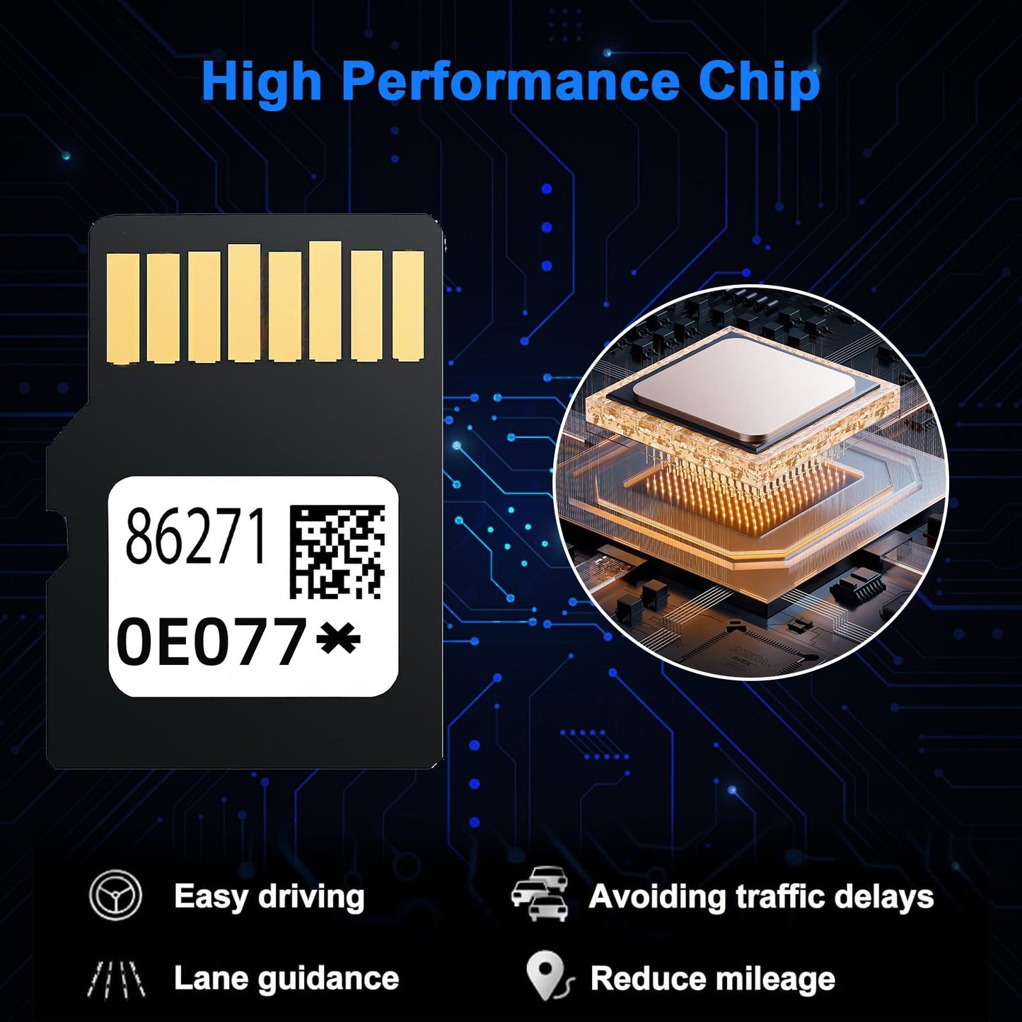 Latest Navigation SD Card Update Version for Toyota RAV4 Camry Corolla Highlander 4Runner Tundra - 86271-0E077 Toyota Navigation Micro SD Card GPS Map for USA/CAN/MX