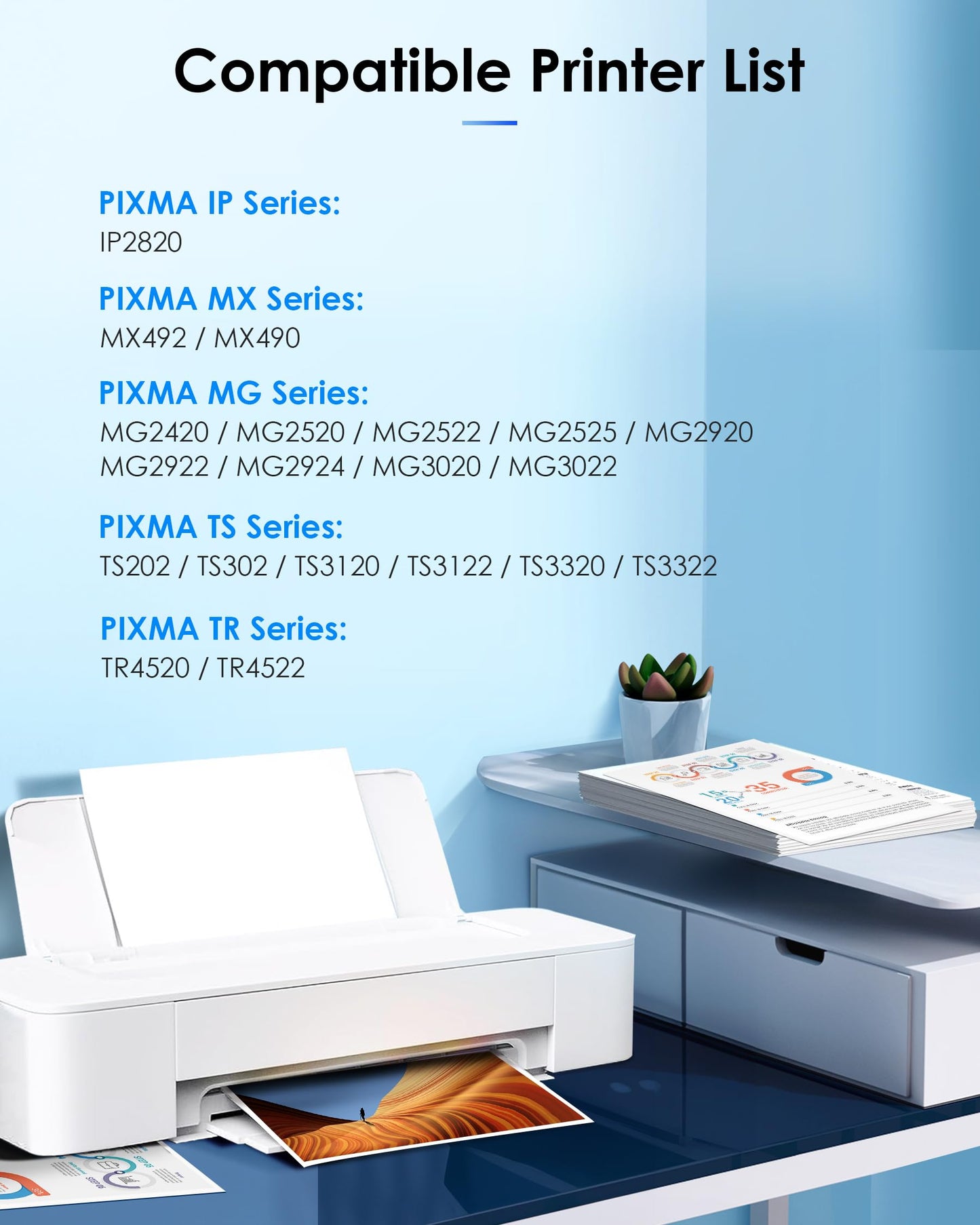 PG-243XL / CL-244XL Ink Value Pack Replacement for 243 and 244 Ink Cartridges Compatible to Pixma TR4520 TR4522 MG2522 MG2520 MX490 MX492 TS3322 TS202 TS302 Printer (1 Black, 1 Tri-Color)