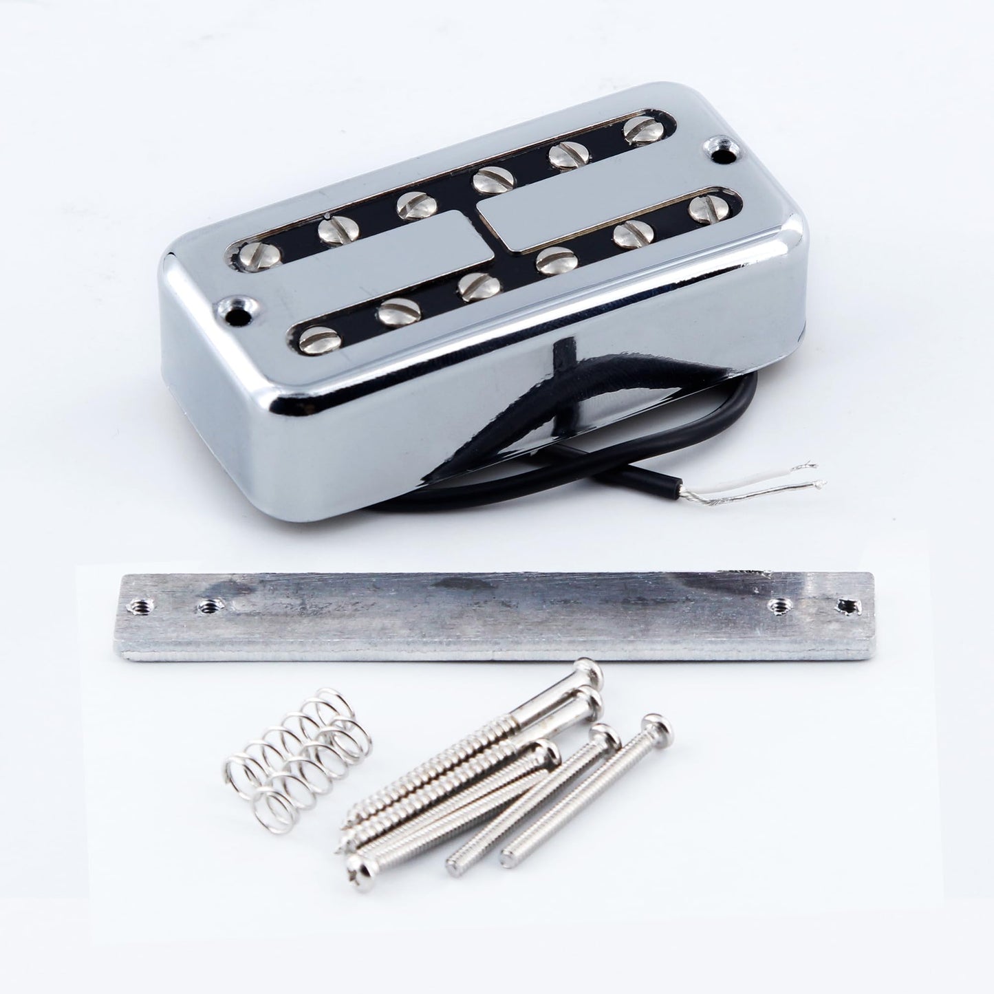 FLEOR Alnico 2 Mini Humbucker Pickup Fit for Filtertron Style Neck+Bridge Pickup Set-Chrome