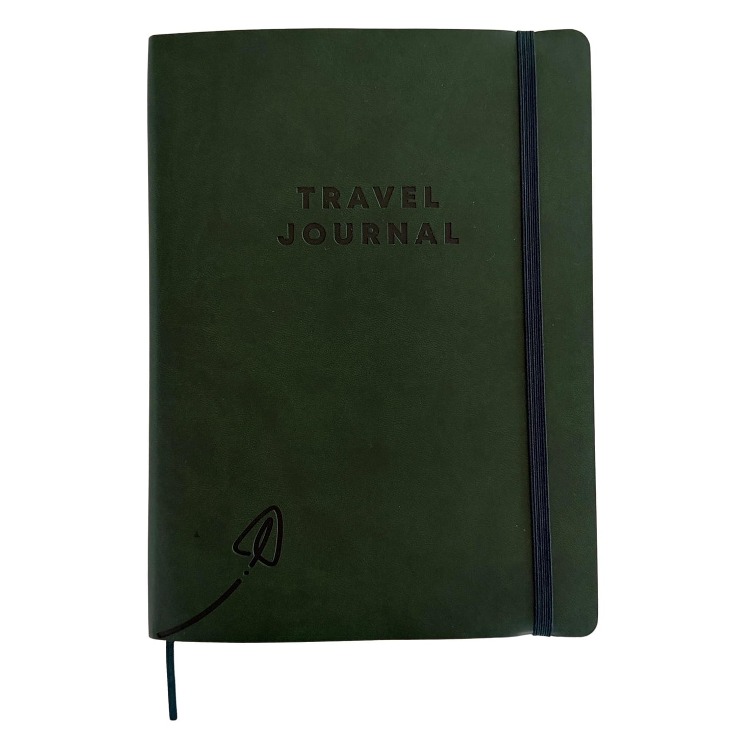 My Way Up Guided Travel Journal with Weekly Pockets for Memorabilia and Journaling Prompt Stickers Green