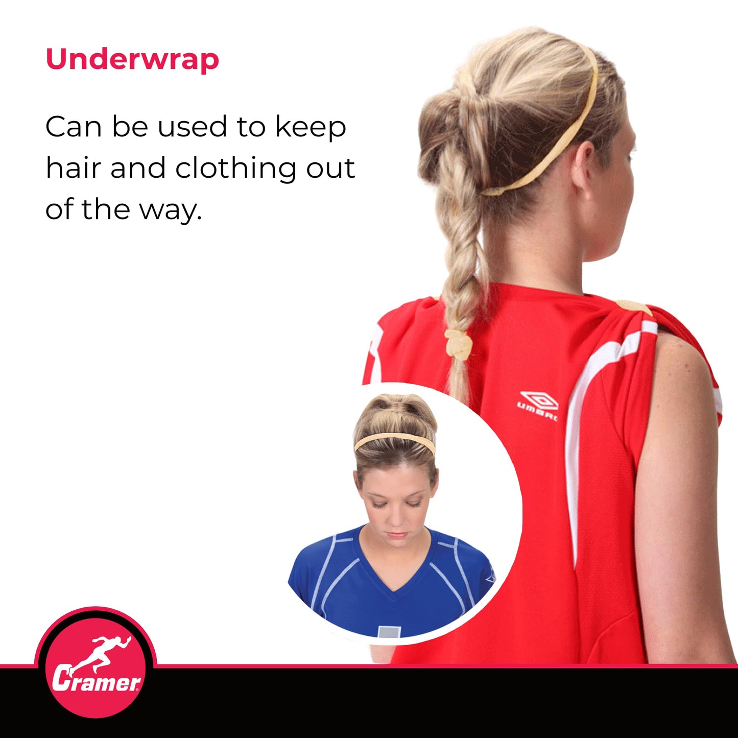 Cramer Tape Underwrap, Bulk Case of 48 Rolls of PreWrap for Athletic Taping, Hair Tie, Headband, Patellar Support, Pre-Wrap Athletic Tape Supplies, 2.75" X 30 Yard Rolls of Pre Wrap