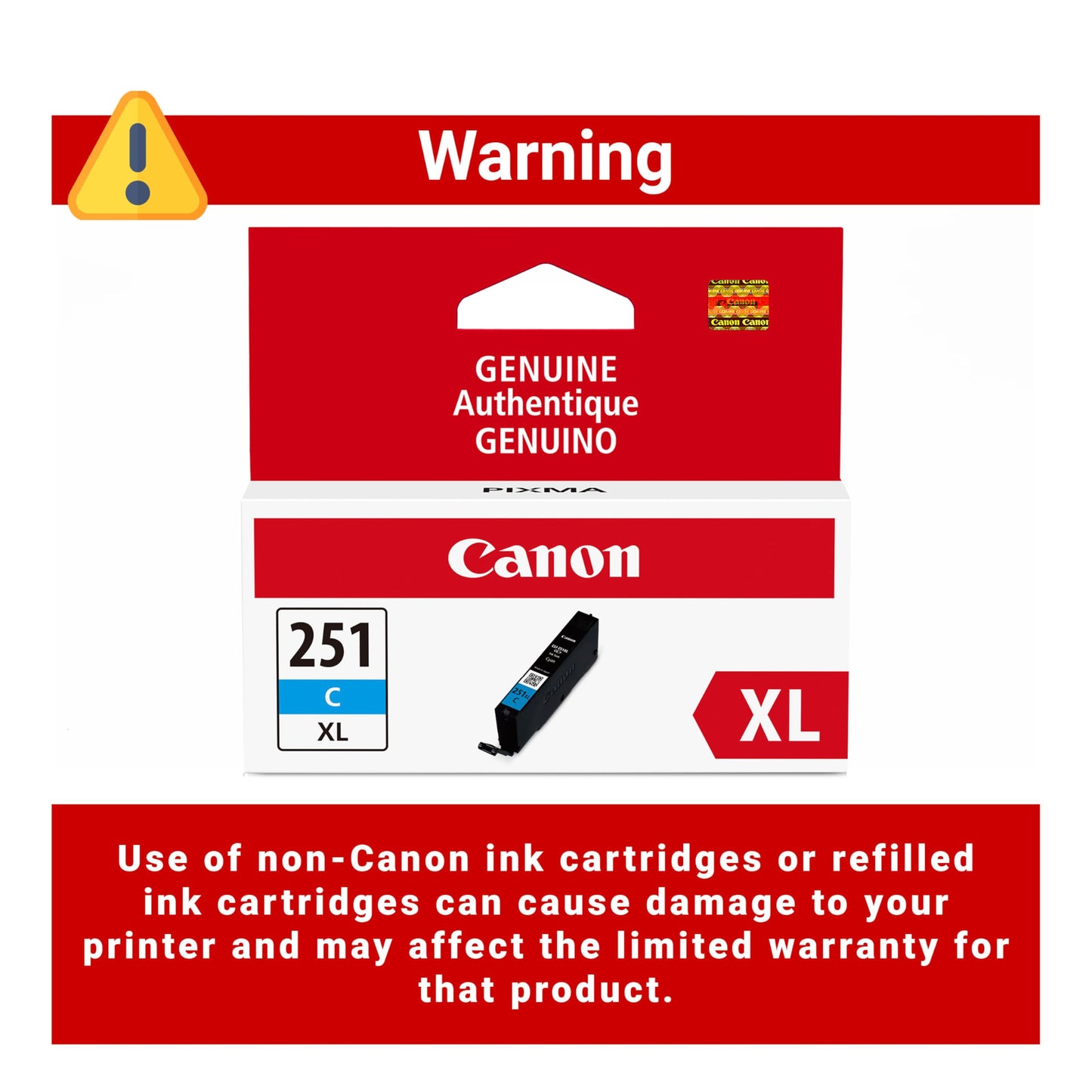 Canon CLI-251XL CYAN Compatible to iP7220,iX6820,MG5420,MG5520/MG6420,MG5620/MG6620,MX922/MX722,iP8720,MG6320,MG7120,MG7520 Printers