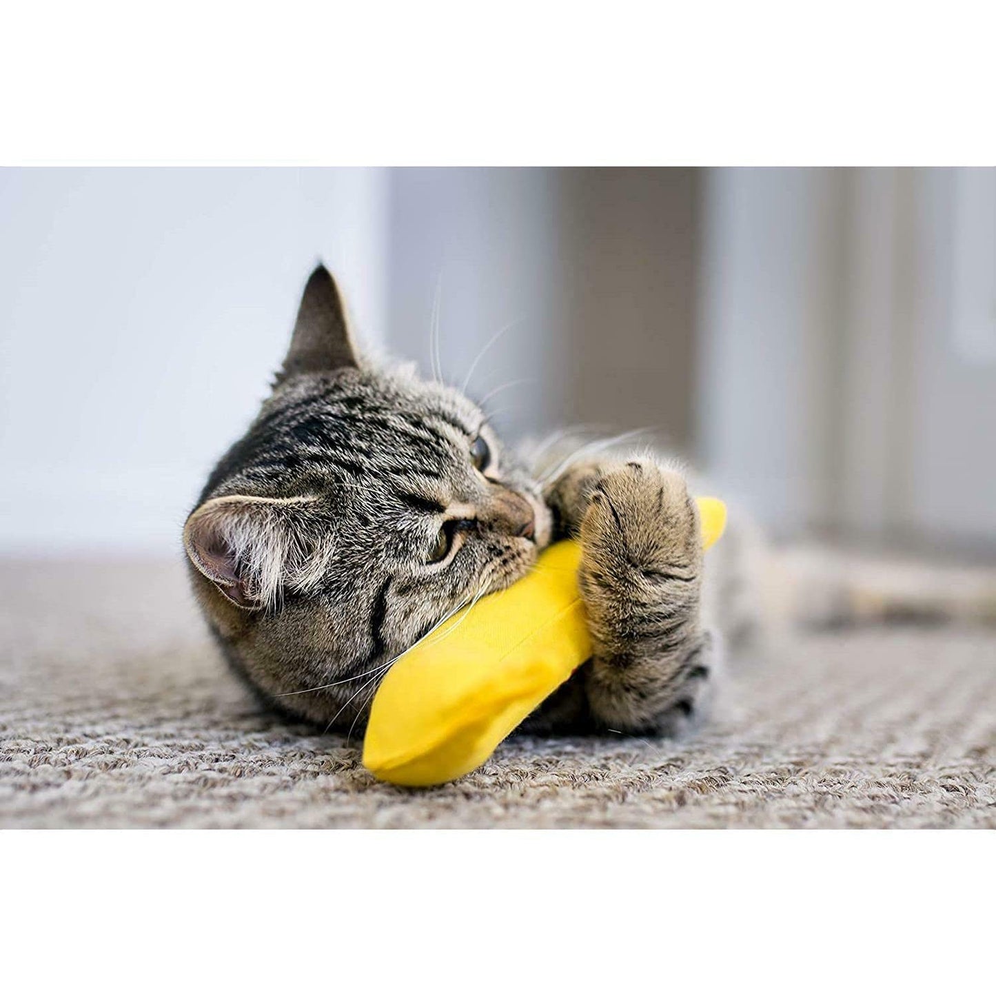 YEOWWW! DuckyWorld 100% Organic Catnip Leaf & Flower Cat Toy Banana 3 Pack