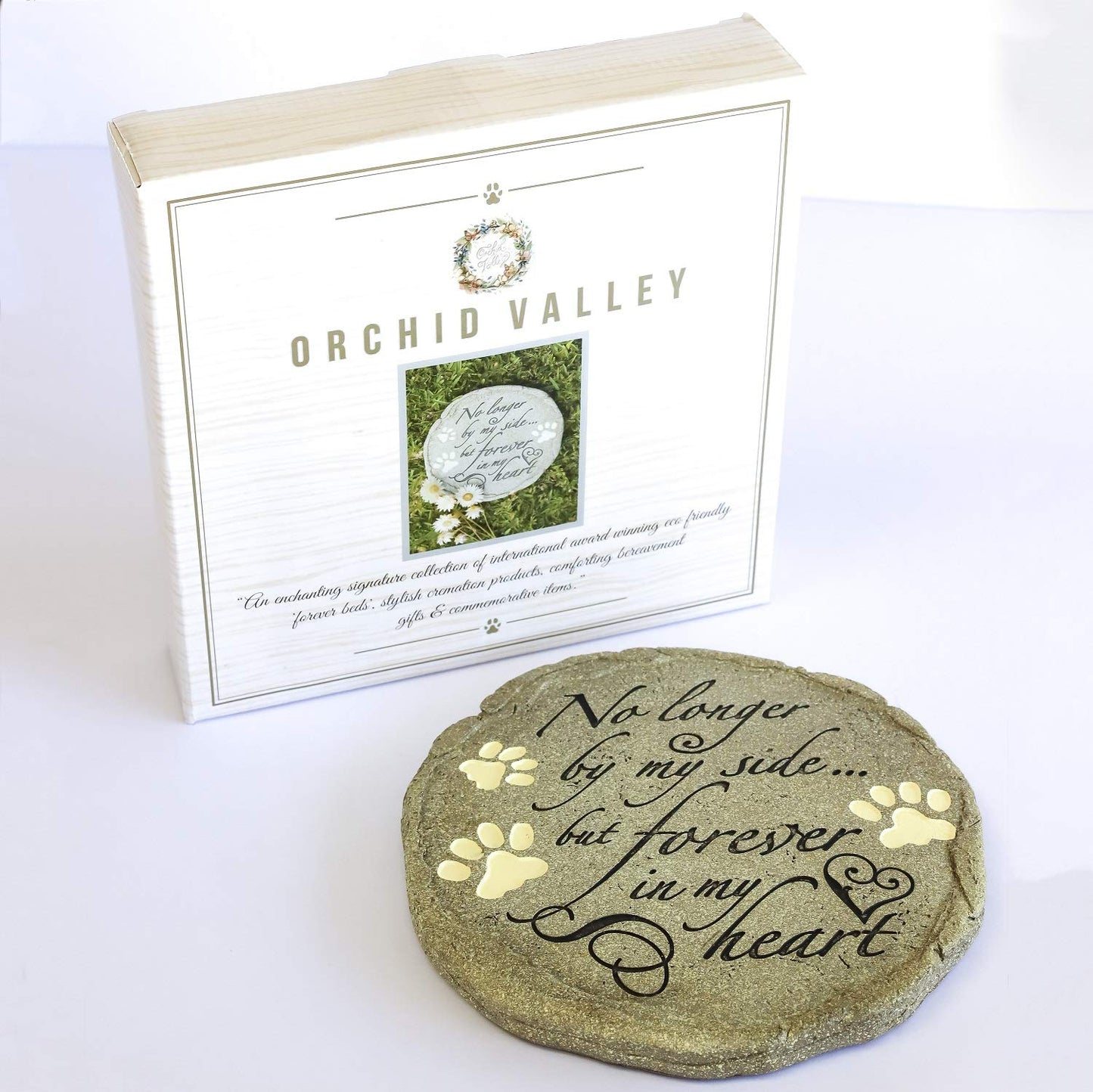 Cat or Dog Grave Marker or Garden Memorial Stone. No Longer By My Side But Forever In My Heart, Rainbow Bridge Pet Memorial Gifts. Waterproof and Weatherproof Pet Plaque, Condolence Gift