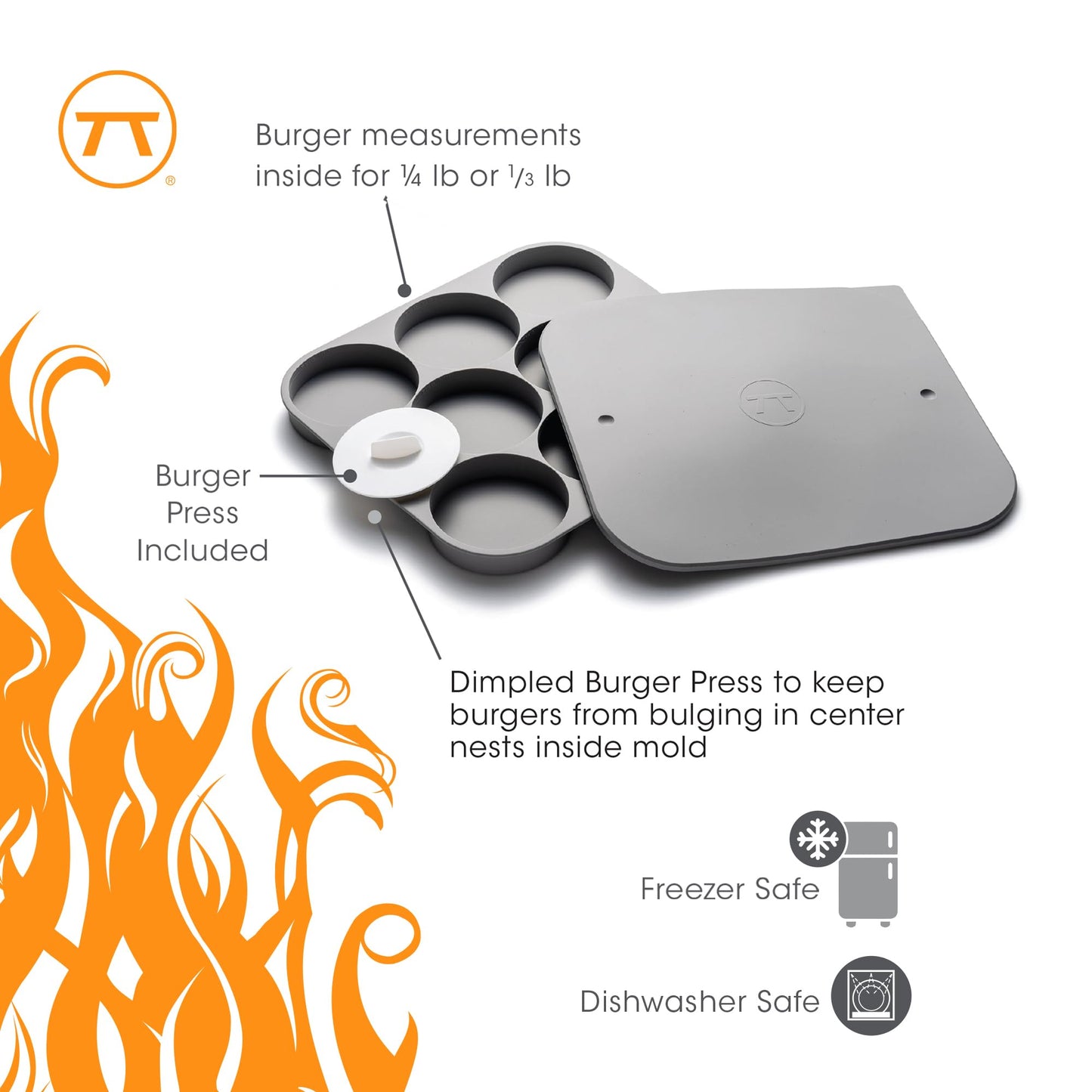 Outset 76660 Burger Patty Maker, Grey