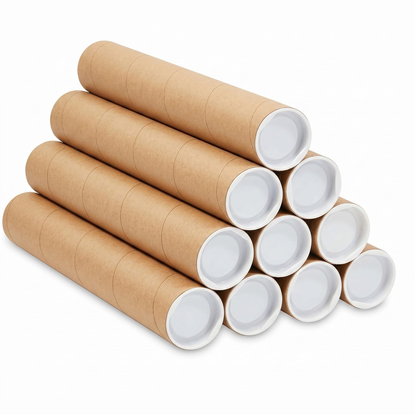 Anscher 12-Pack Shipping Mailing Cardboard Tubes with Caps, 2x15-Inch Kraft Paper Poster Tubes Mailing are essential for safely shipping documents, posters, artwork, and other delicate items.
