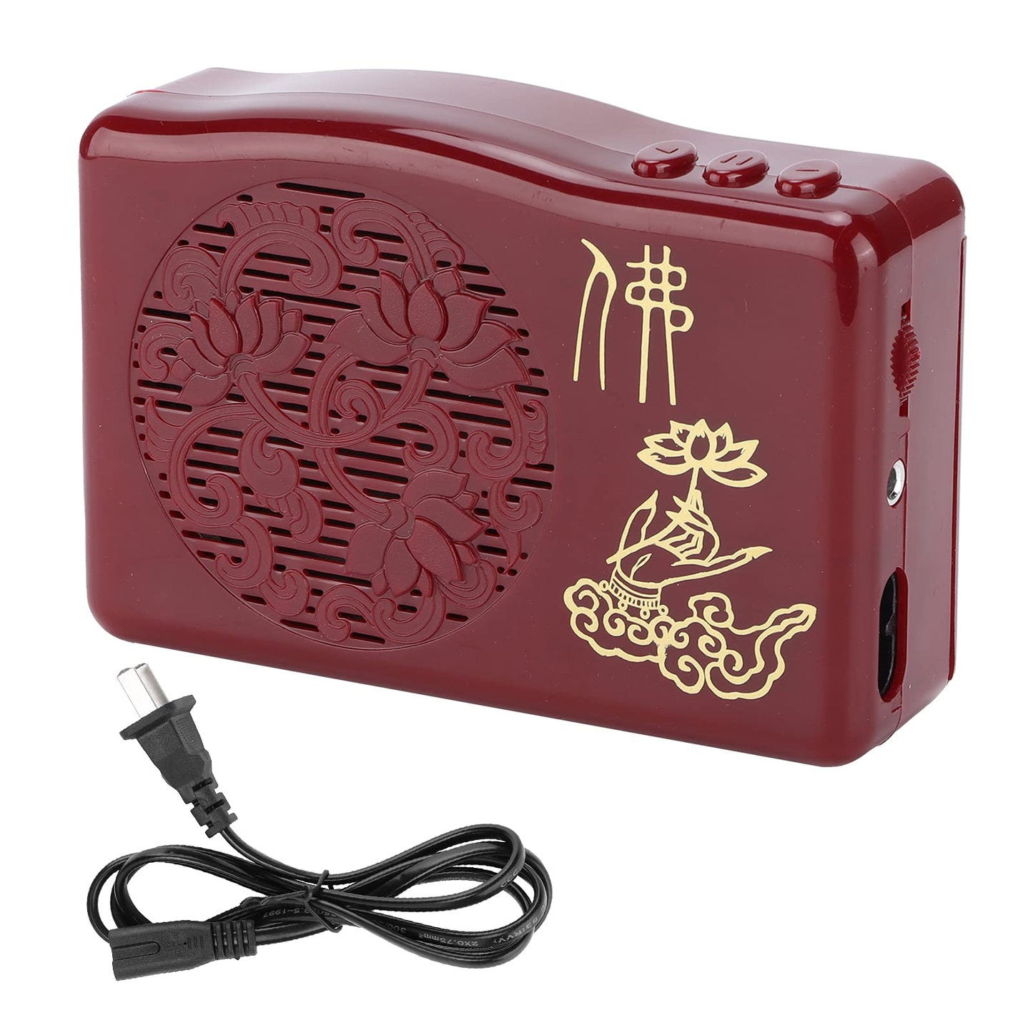 Buddhist Chanting Player, Portable Buddha Machine with 30 Scriptures, Meditation Sound Machine for Home, Yoga, Mindfulness, USB Powered 100-240V