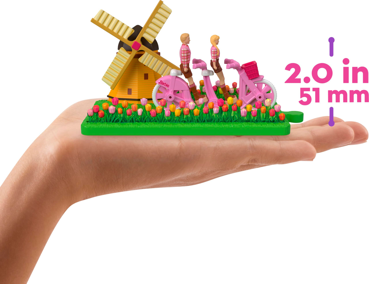 Barbie Mini BarbieLand Barbie The Movie Vehicle Collection, Includes 8 1.5-inch Dolls & 4 Vehicles Inspired by The Film