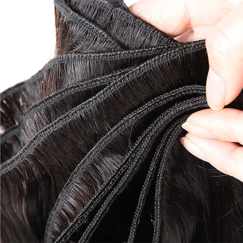 10A Body Wave Human Hair 3 Bundles Brazilian Virgin Human Hair Extensions 100% Unprocessed Hair Weave for Black Women Natural Color 18 20 22 Inch