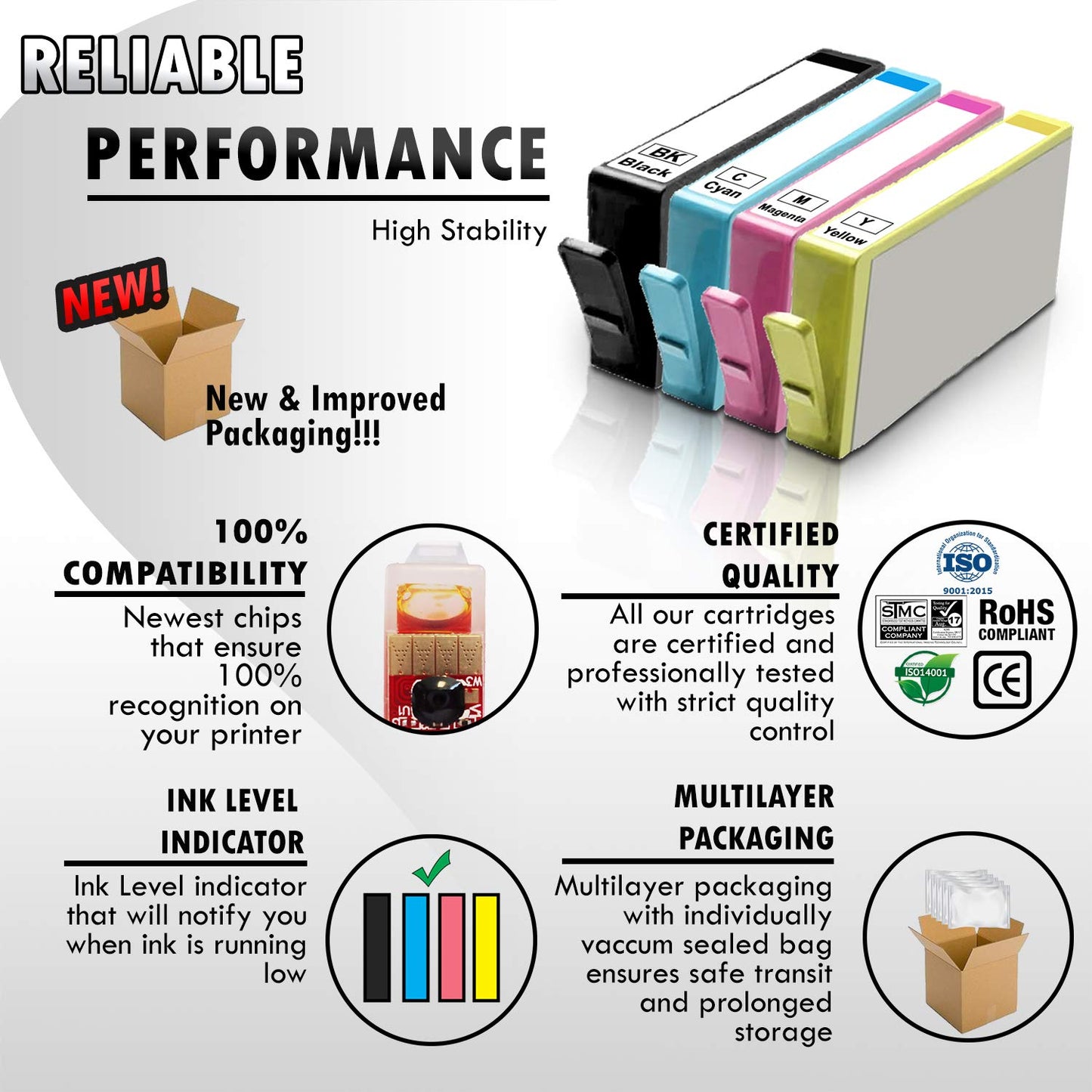 10 Inkfirst Compatible Ink Cartridges for HP 564 XL 564XL High Yield (4BK,2C,2M,2Y) OfficeJet 4610 4620 4622 Deskjet 3520 3522 Photosmart 5510 5515 5520 6510 6520 6525 B209a