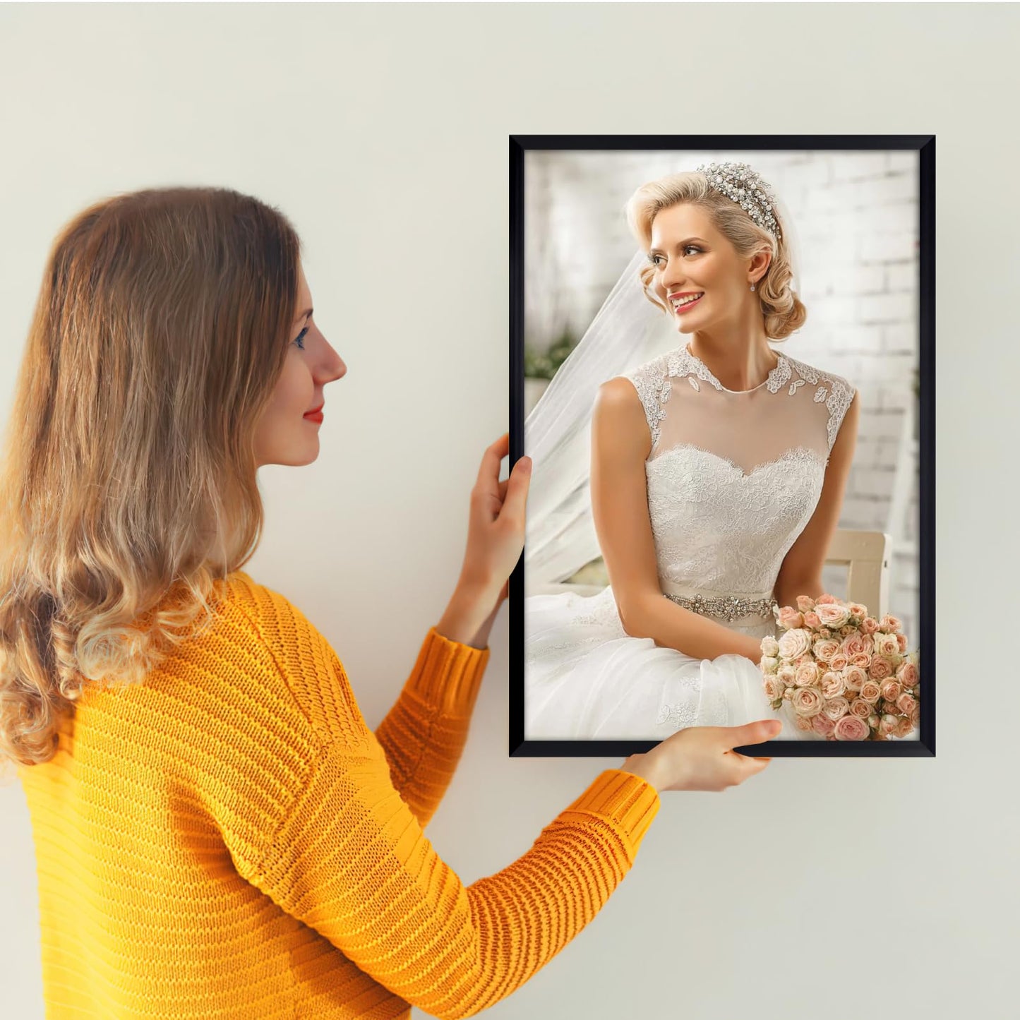Giftgarden 12x18 Picture Frames Black Poster Frame Set for 12 x 18 Photograph, Wall Mounting, Set of 7
