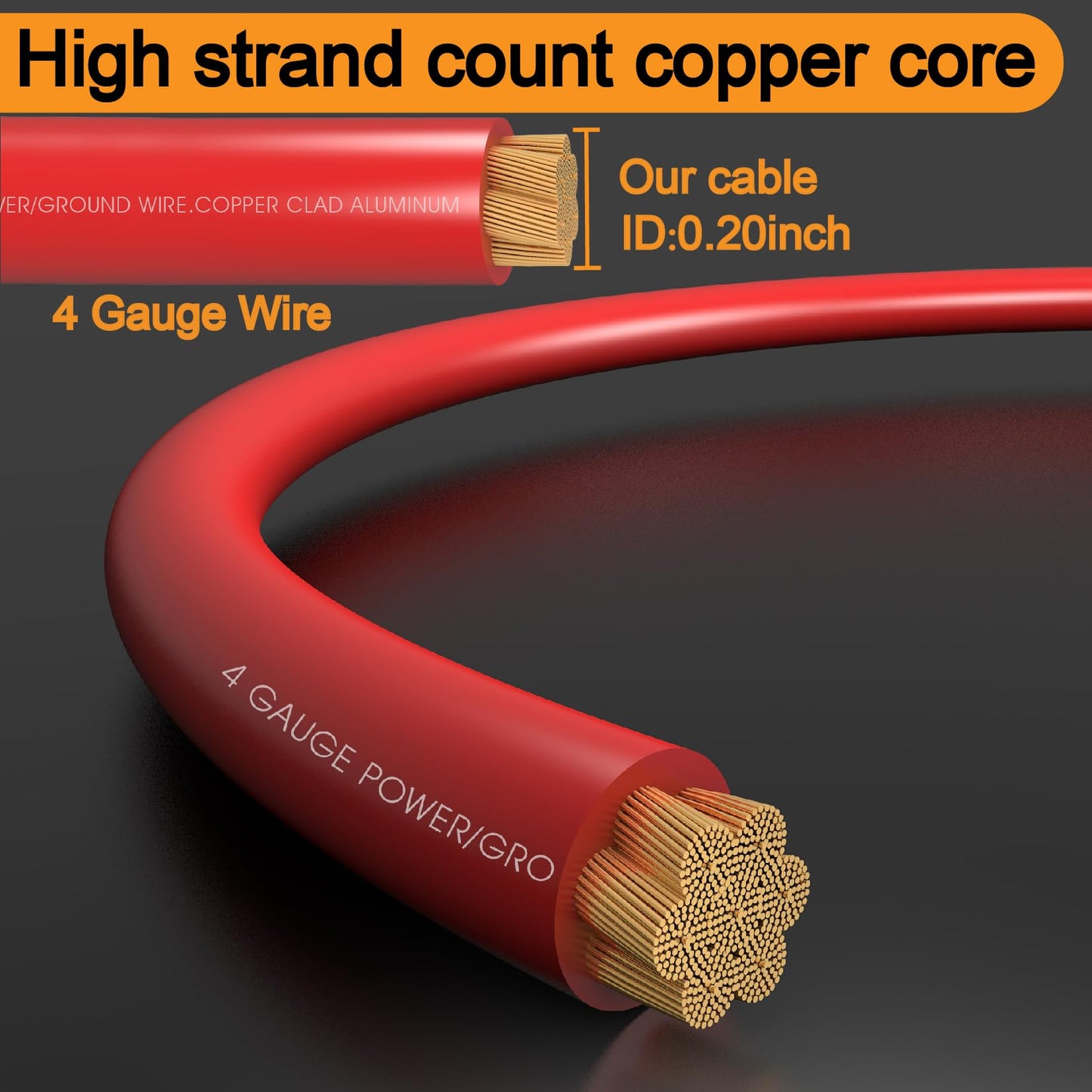 4 Gauge Audio Amplifier Installation Wiring Systems KIT,Make Connections and Brings Power to Your Radio,Subwoofers and Speakers