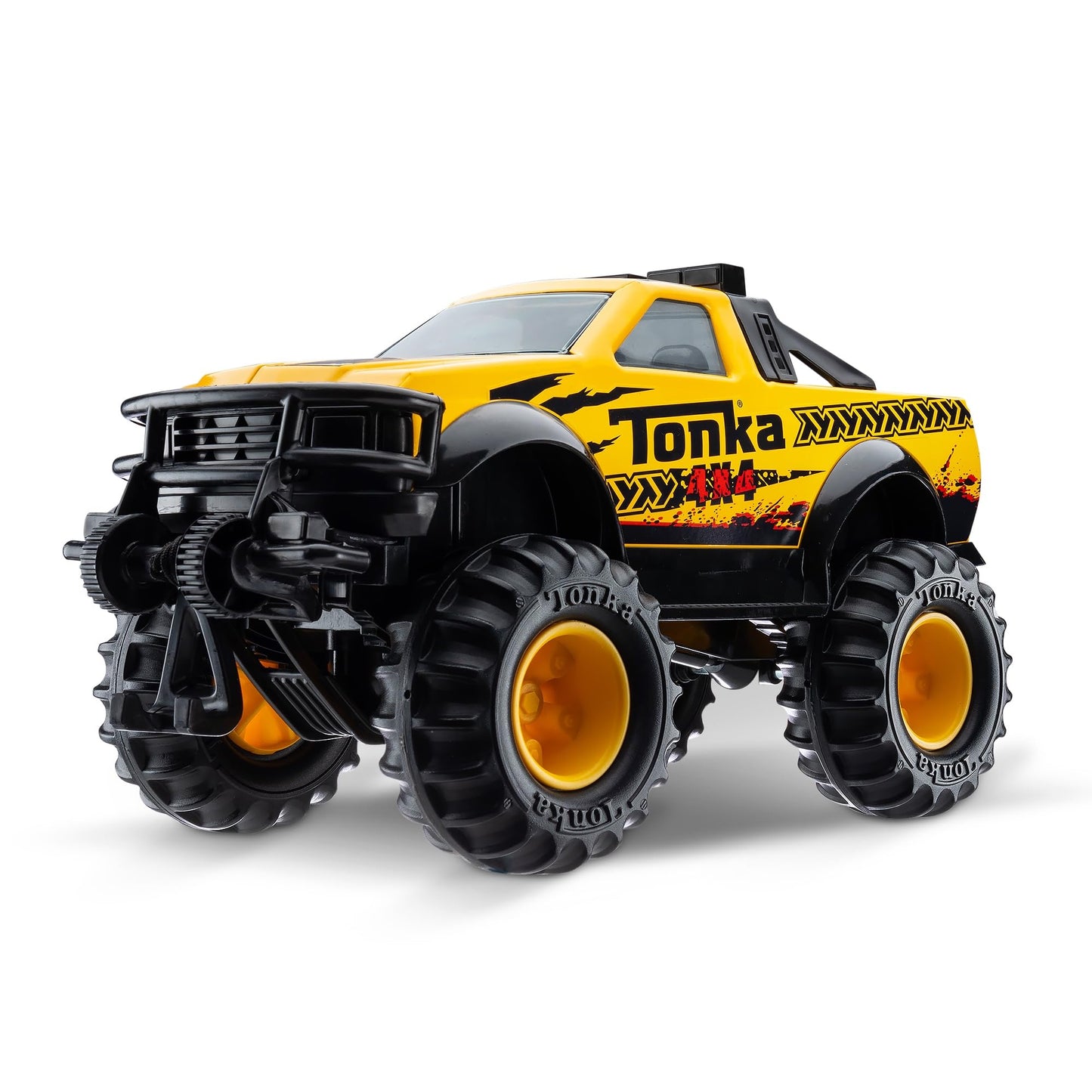 Tonka Steel Classics, Classic 4x4 Pickup Truck – Made with Steel and Sturdy Plastic, Yellow Friction Powered, Boys and Girls, Toddlers Ages 3+, Big Construction Vehicle, Birthday Gift, Holiday