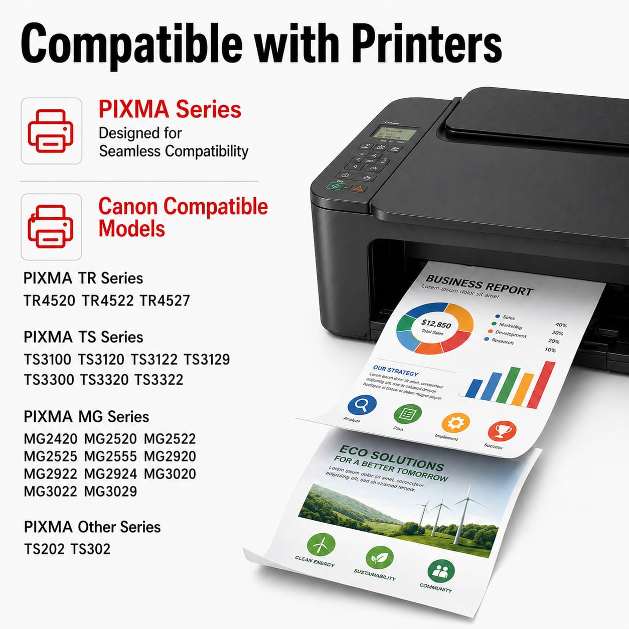 245XL Black Ink Cartridges Compatible for Canon 245XL PG-245 XL Compatible with Pixma MX490 MX492 TR4520 MG3022 MG2522 MG2920 MG2420 MG2520 TS3322 Printer (2 Black)