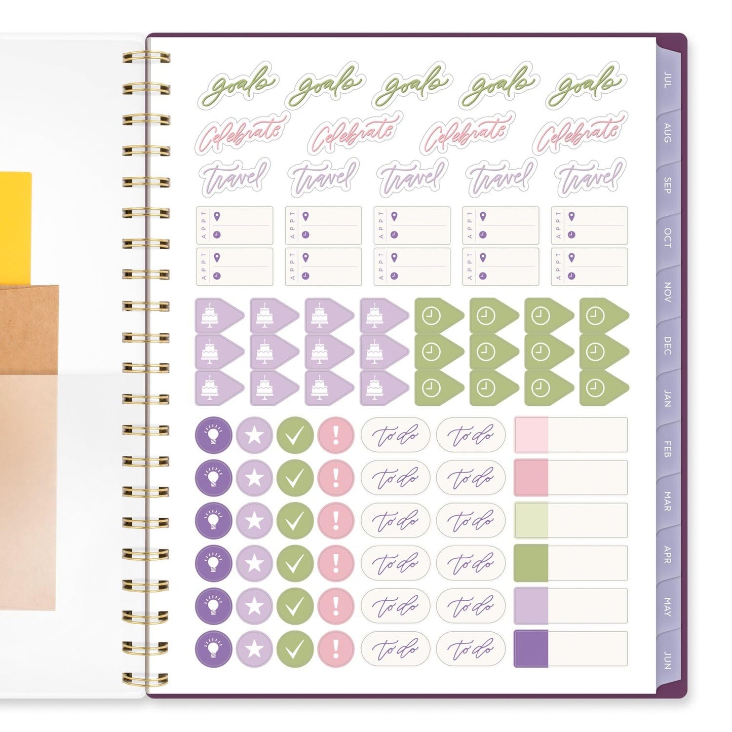 Cambridge Planner 2025-2026 Academic, Leah Bisch, Weekly & Monthly, 8-1/2" x 11", Large, Monthly Tabs, Flexible Cover, Petite Floral (LB38-905A-26)