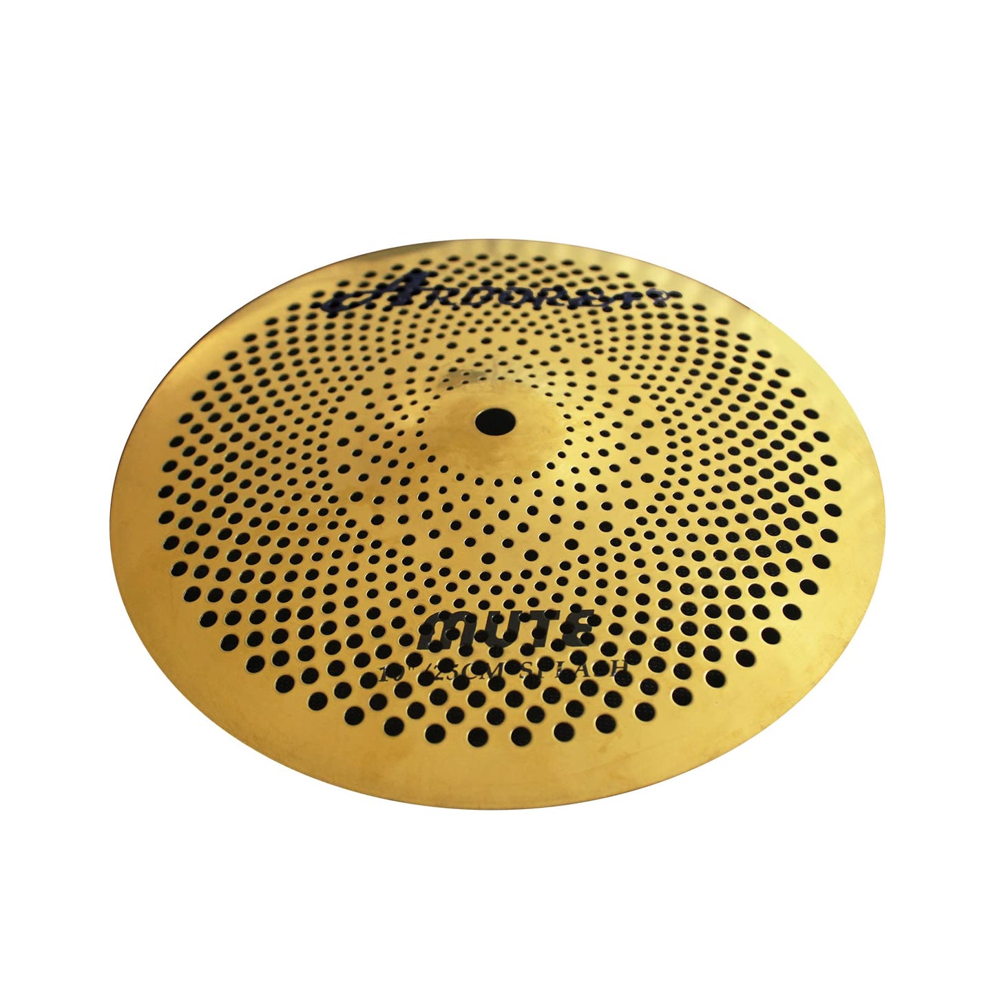 Arborea Low Volume Splash Cymbal 10 inches Golden Mute Practice Splash Cymbal For Drum Set