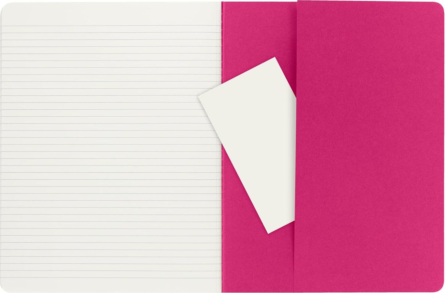Moleskine Cahier Journal, Soft Cover, XL (7.5" x 9.5") Ruled/Lined, Kinetic Pink, 120 Pages (Set of 3)