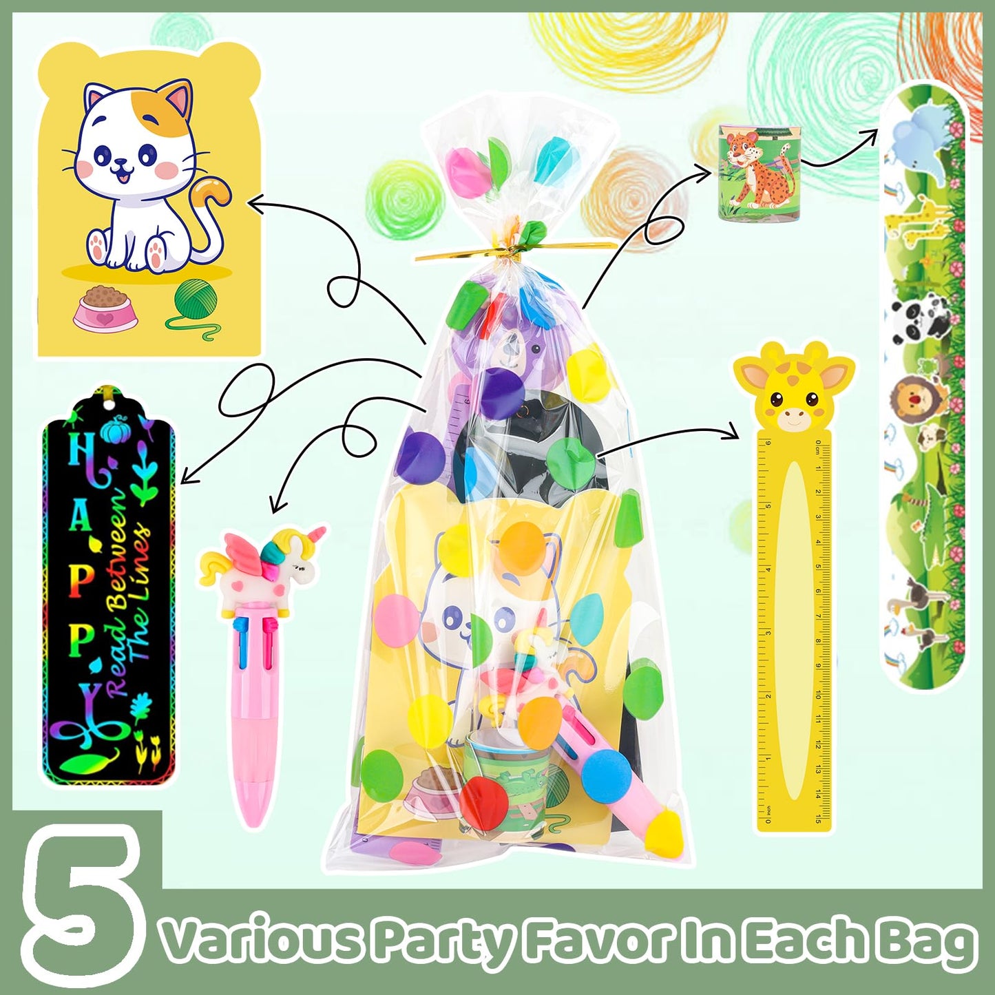 Birthday Goodie Bags for Kids, 24Pack Kids Return Gifts, Birthday Gifts for Kids Classroom Students Party Favors