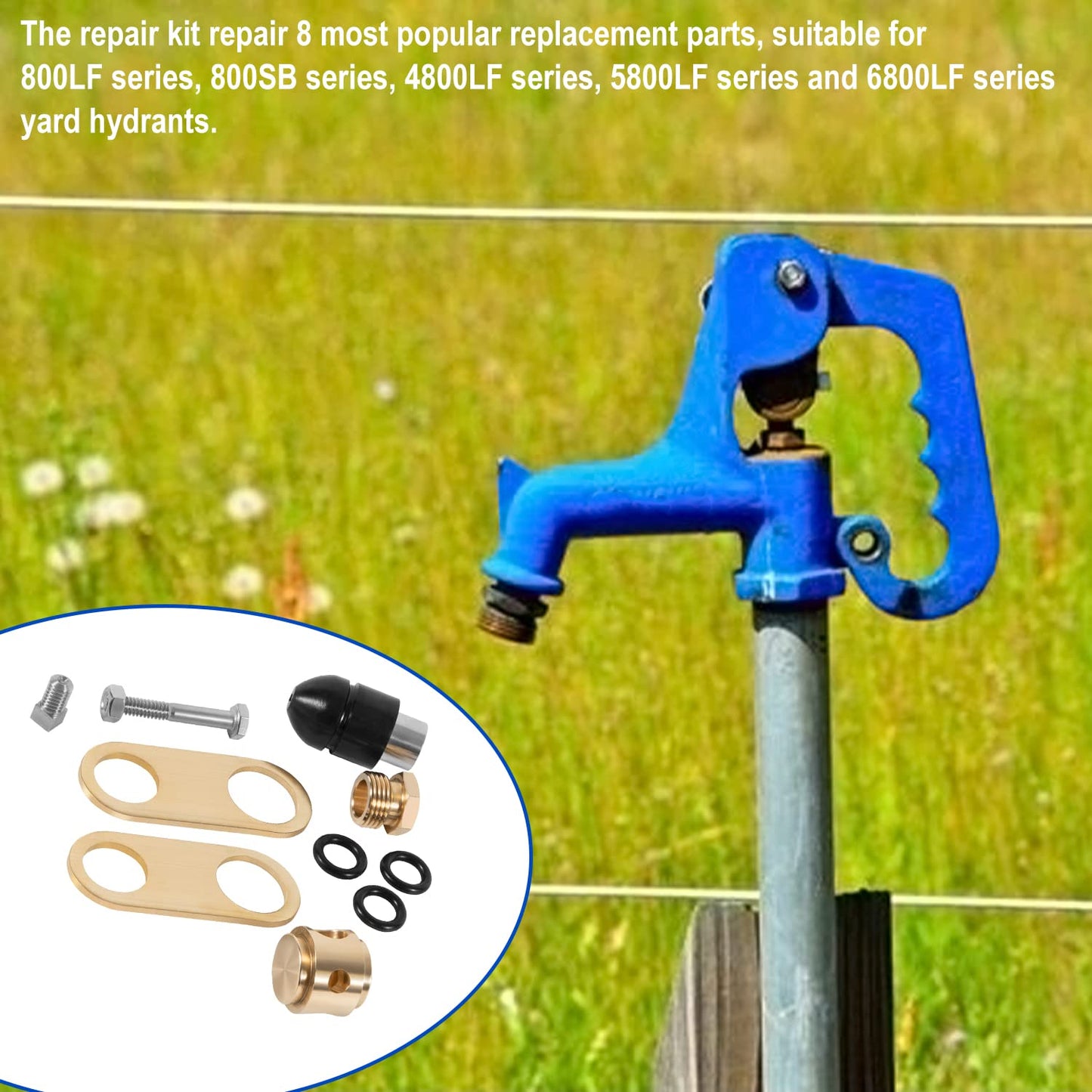 850 Sb Parts Kit Yard Water Hydrant Repair Kits & 8842 Plunger Fit for Simmons 800LF 800SB 4800LF 5800LF 6800LF Series Frost Proof Landscape Outdoor Yard Hydrant, Replace for Part No. 850SB