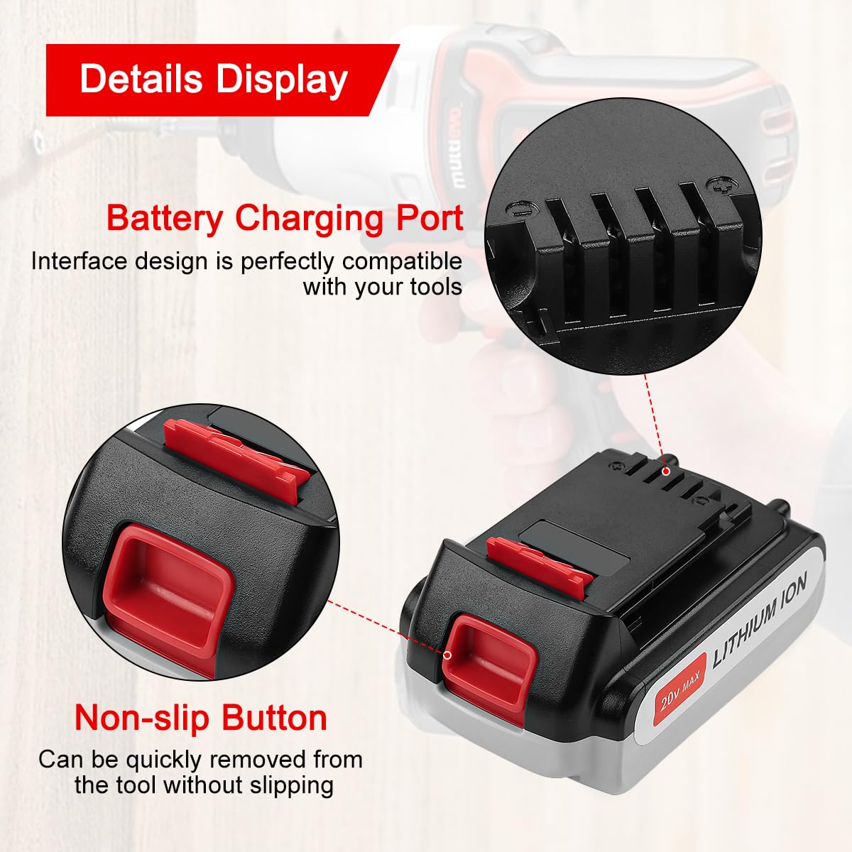 ANTRobut 2Pack 20V 4.0Ah LBXR20 Lithium Battery Replacement for Black and Decker 20V Battery LB20 LBX20 LBXR2020-OPE LB2X4020-OPE