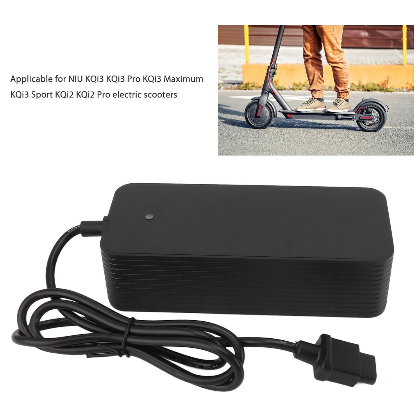 53.5V 2A for NIU KQi3 KQi3 Pro KQi3 Maximum KQi3 Sport KQi2 KQi2 Pro Electric Scooters, Fast Power Battery Charging Adapter Parts US EU UK Plug Accessories for NIU