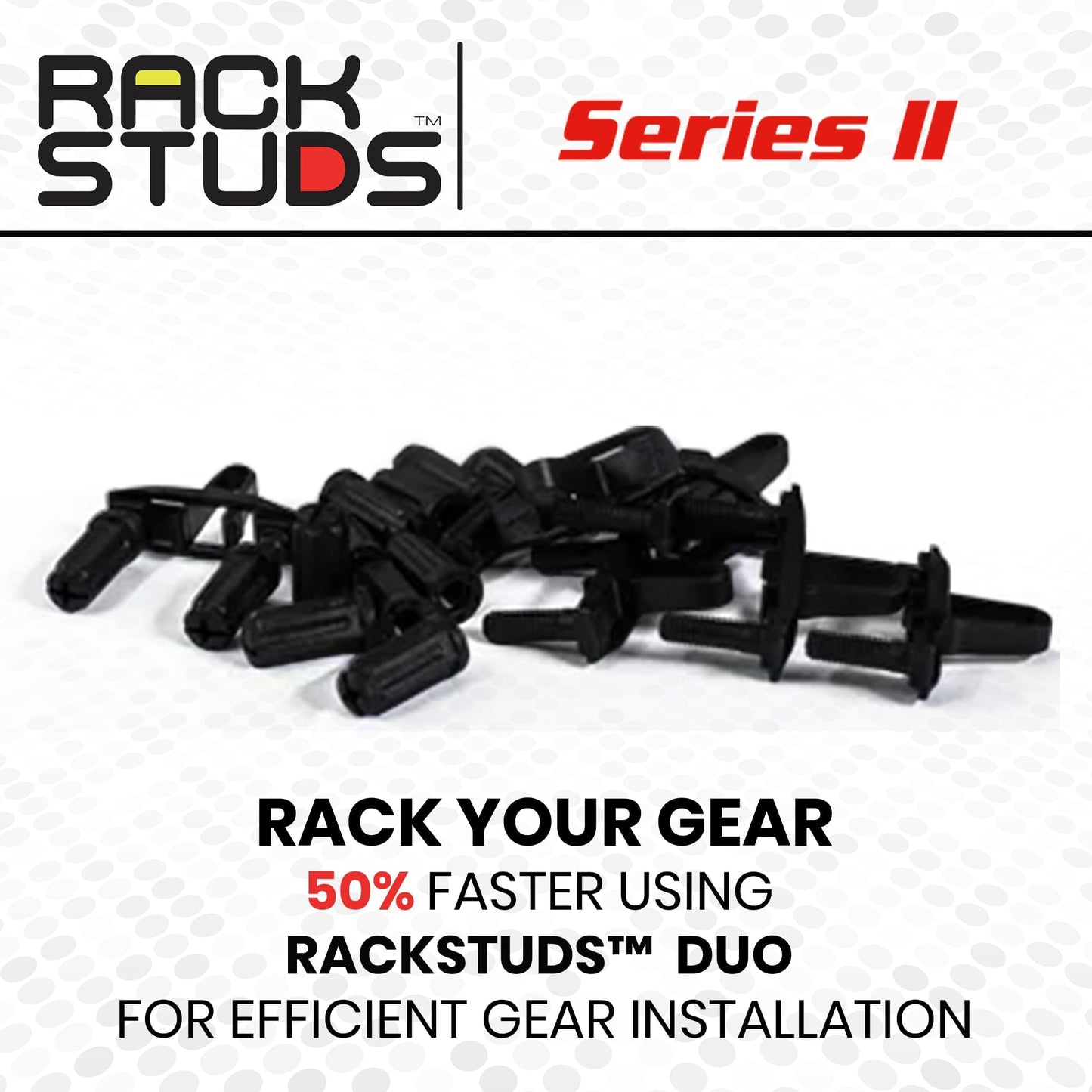 Rackstuds DUO20 1RU Series II Rack Mount Solution - Effortless Alternative to Traditional Rack Screws and Cage Nuts & Server Rack Screws Ideal for Server Hardware Setup - 20-Pack, Universal Version