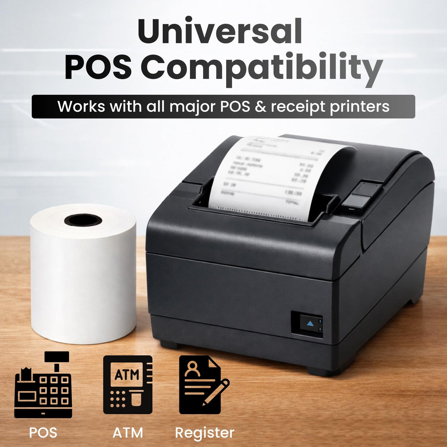 32 Rolls - 3 1/8" (80mm) x 230' - Lark & Linden Thermal Receipt Paper fits All Cash Registers and POS Machines, BPA-Free, Premium Quality