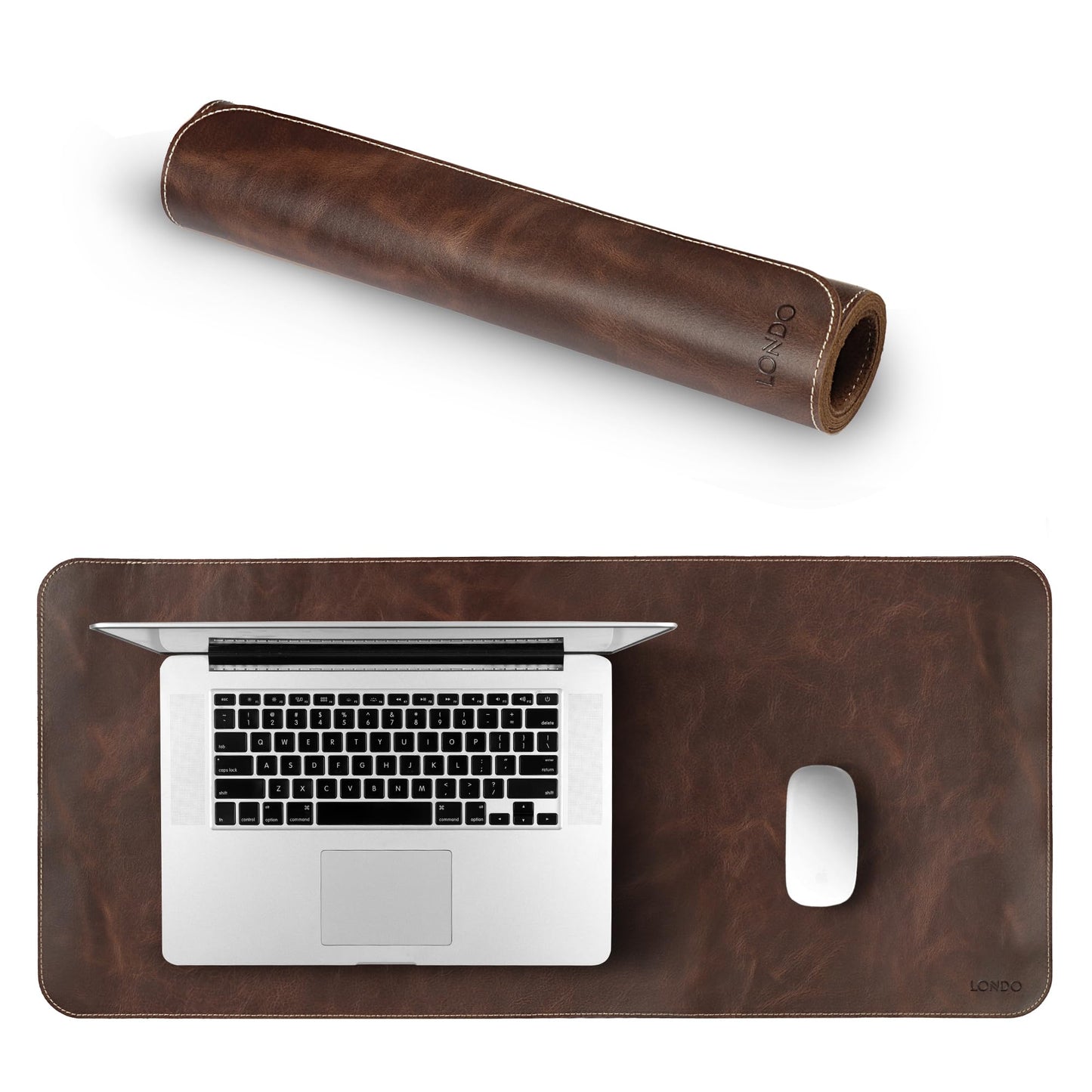 Londo Top Grain Leather Extended Mouse Pad Desk Mat - Silky Smooth Surface, Non-Slip, 74 x 33.5 cm