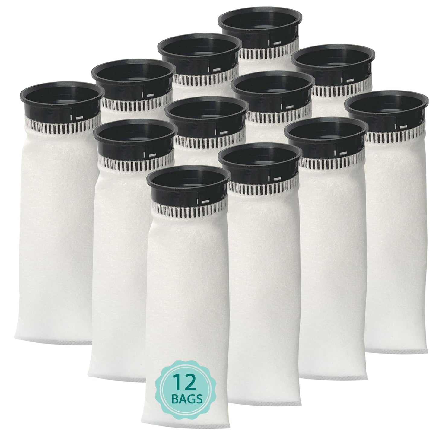 beaufan 12 Pack 2.75 Inch 225 Micron Filter Sock Fits Waterbox, Eshopps, Fiji Cube Aquarium Models, and All 2.75" Filter Sock Holders
