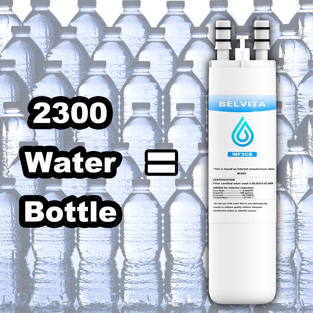 WF3CB Refrigerator Water Filter Compatible with Frigidaire WF3CB Puresource3 242069601 242086201 (3-Pack)