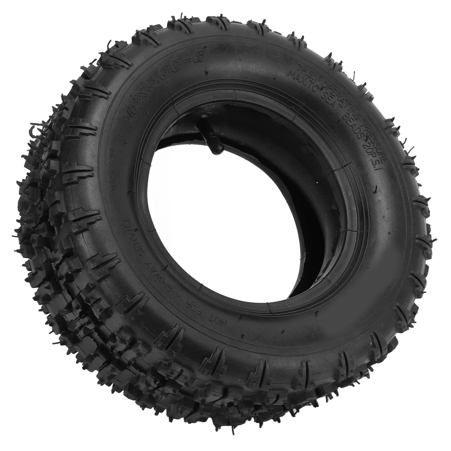 13X5.00‑6 Inner and Outer Tires, Professional 13X5.00‑6 Lawn Mower Tire Replacement with Straight Valve Stem Thickening Universal Off Road Car Lawn Mower Snow Plow Beach Tires