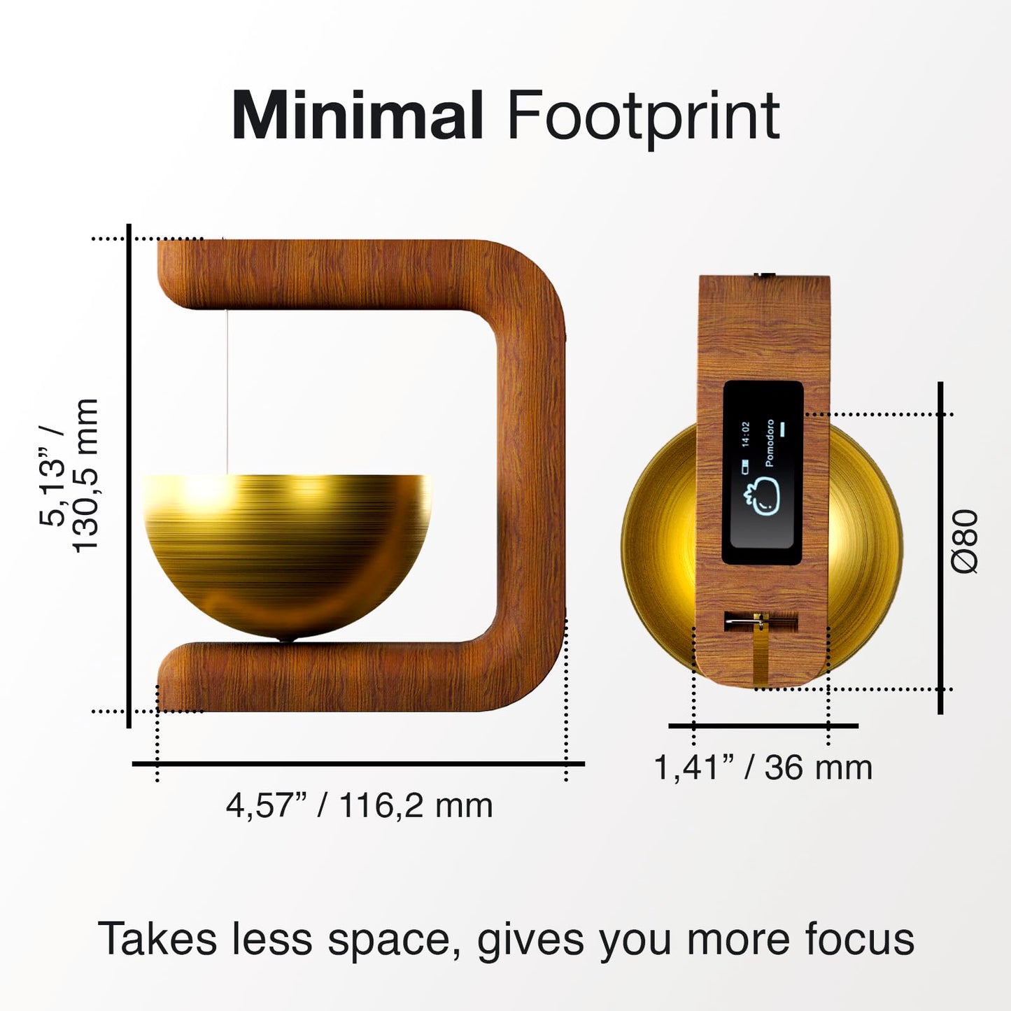 Pro Timer P2 - Elegant Wooden Pomodoro Timer - an Original Productivity with Magnetic Memo Board – High-End Quality Desk Device for Focus, Meditation & Productivity - Ideal for Work & Study