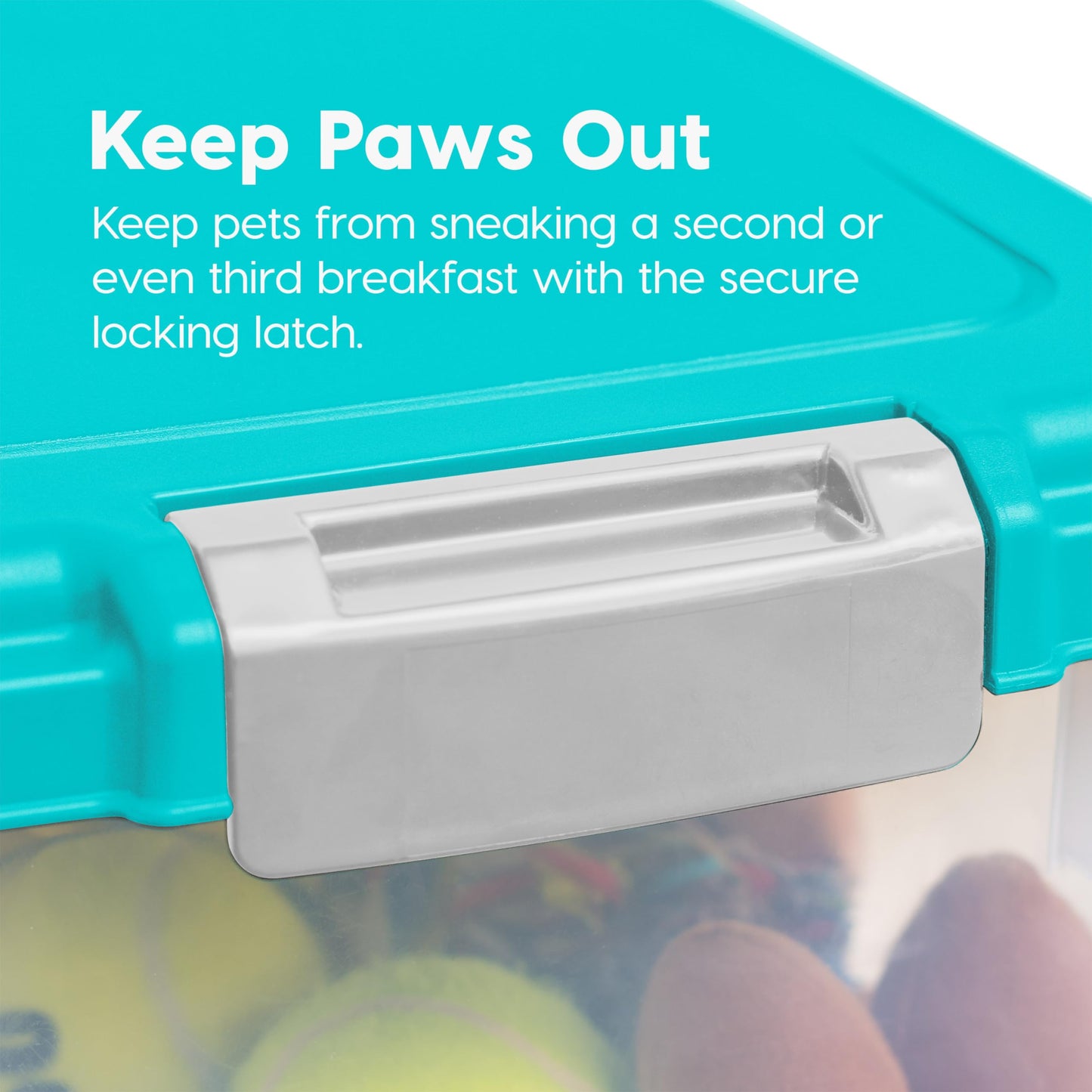 IRIS USA Airtight Dog Food Storage Container Combo, 30 lb + 11 lb Stackable Pet Food Bins with Wheels, Cat Food & Dog Treat Storage, BPA Free, Includes 2-Cup/450 g Scoop, Seafoam Blue