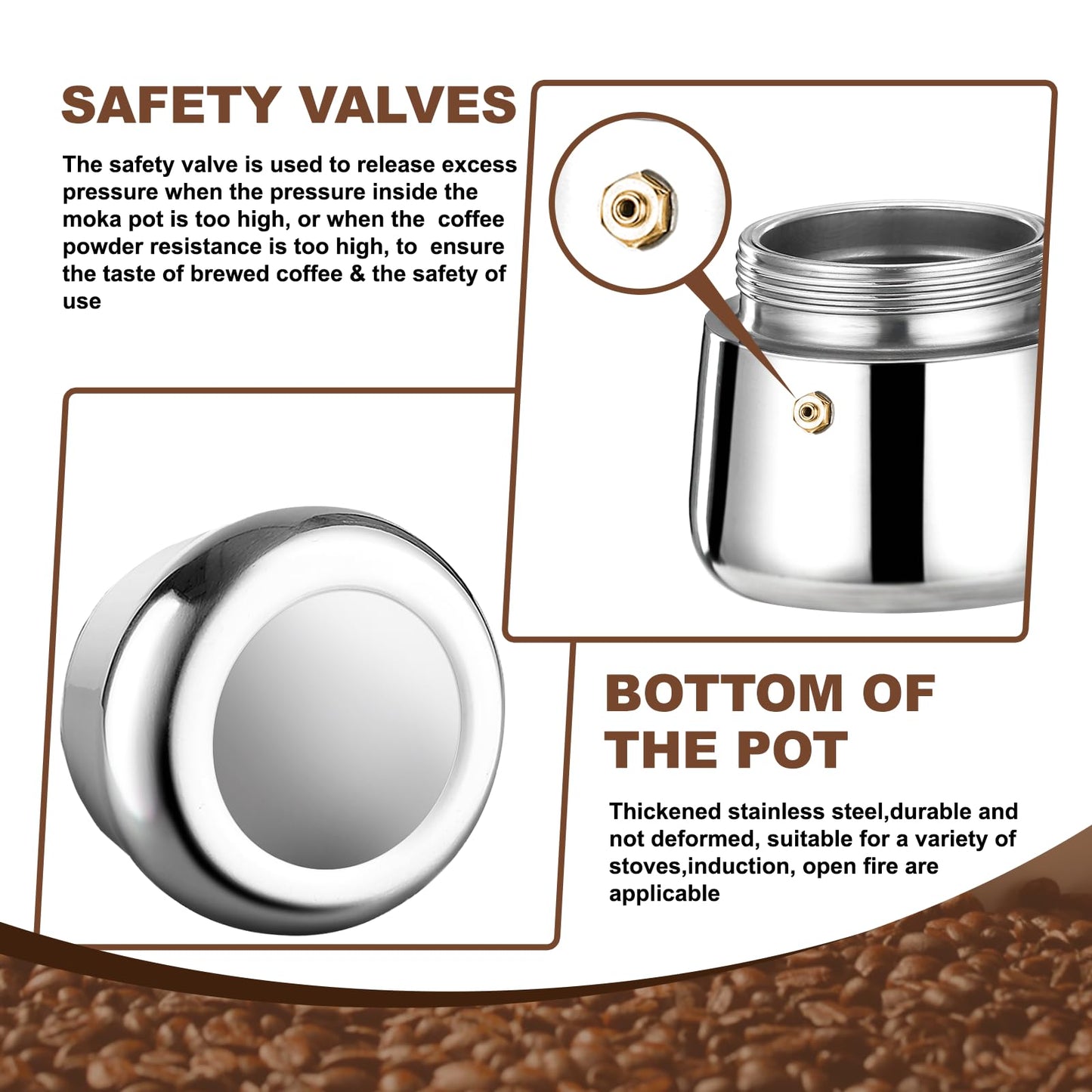 DITOSH 12 Cup Stovetop Espresso Maker Stainless Steel Moka Pot Espresso Maker Percolator Italian Coffee Maker Capable Mocha Coffee Machine Cafe Classic Maker for Home & Camping 600ml 20oz