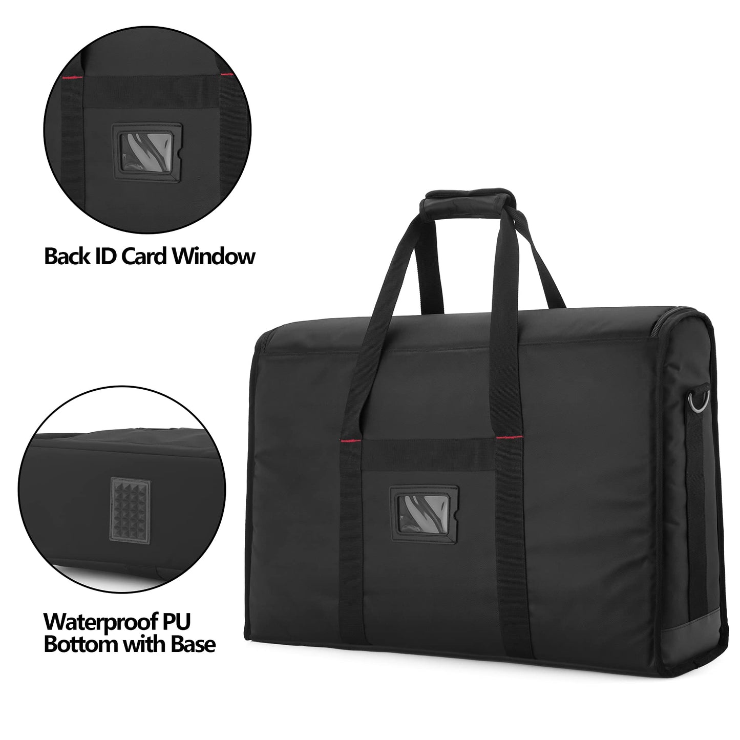 Trunab Monitor Carrying Case 24 Inch Padded Travel Bag Hold Up to 2 LCD Screens/TVs, Not Compatible with iMac(Black) (Patented Design)